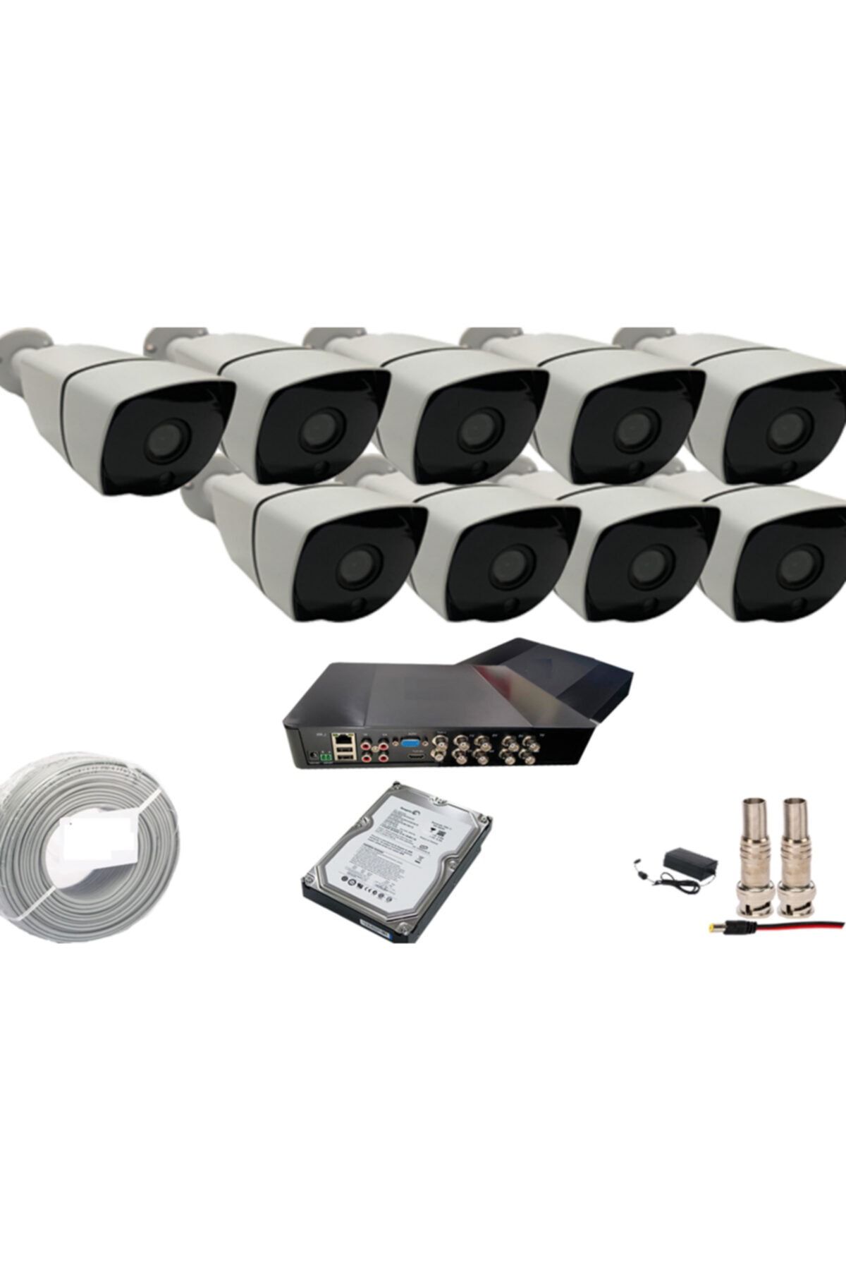 PROMISE 9 Kameralı Set 3mp 1080p Full Hd Metal Kasa Paket Sistem Harddisk Dahil