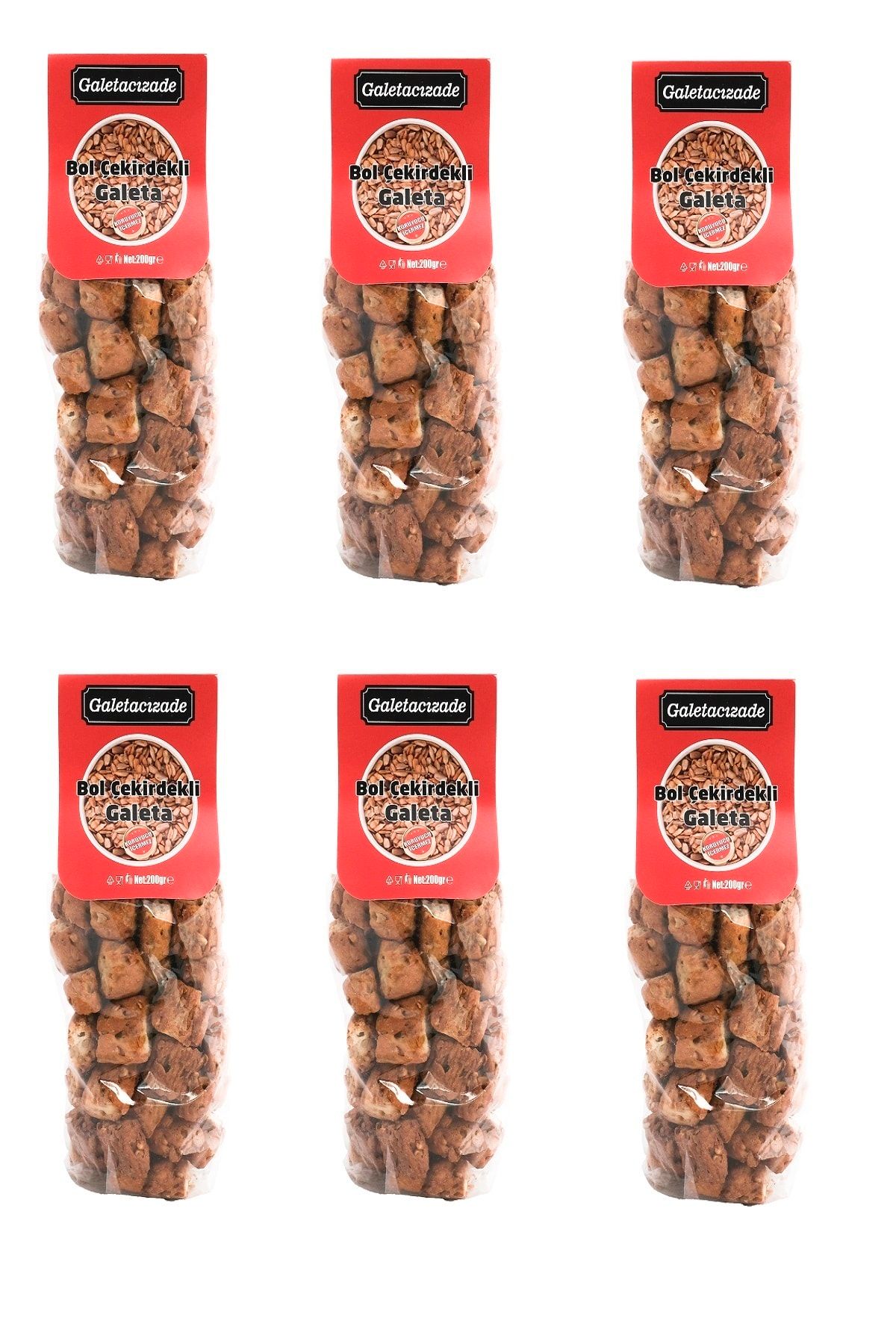 Galetacızade Bol Çekirdekli Galeta - 6 Adet X 200 Gr