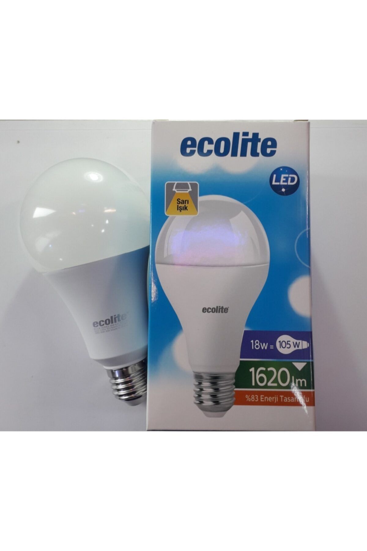 ecolite 3 lu paket 18w e27 gun isigi sari isik led ampul 3000k fiyati yorumlari trendyol