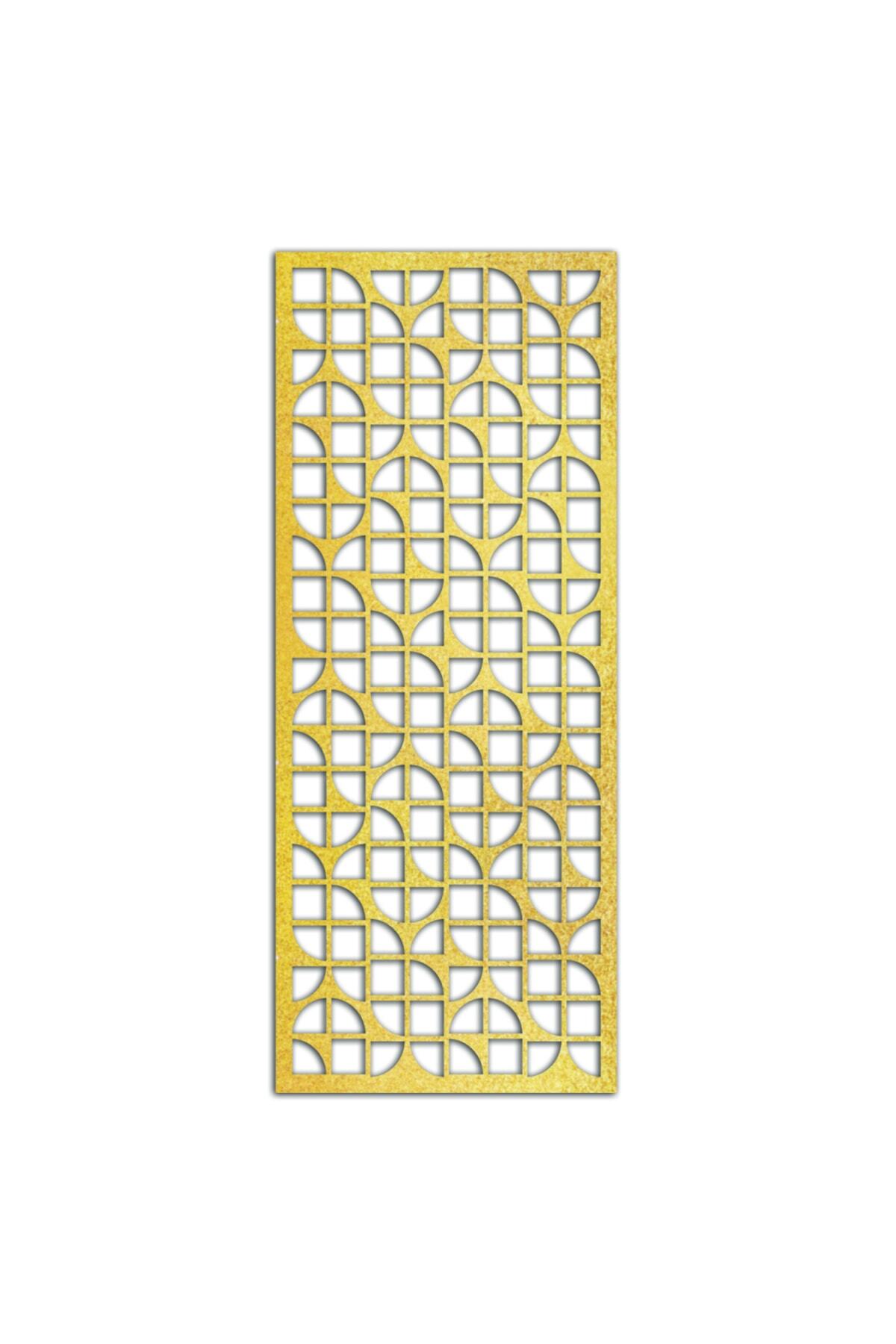 Liar Dekor Liar Ahşap Seperatör (Paravan) - KSP-73 - (10 mm) - (85 cm x 210 cm) - (Gold)