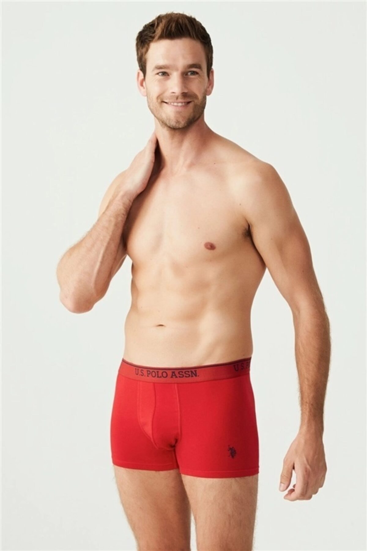 U.S. Polo Assn. Kırmızı Beyaz Lacivert 3'lü Ekonomik Paket Erkek Boxer