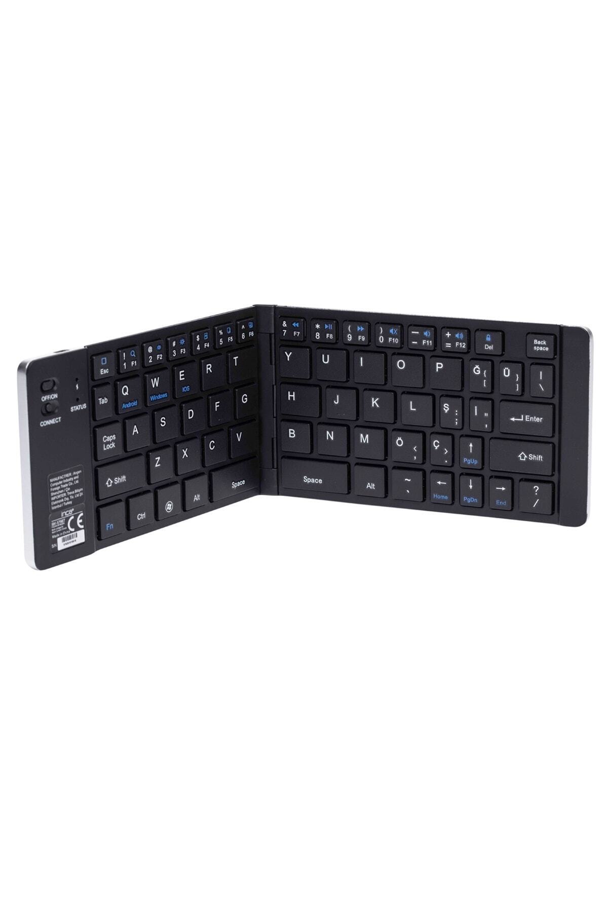 Inca Ibk-579bt Katlanabilir Şarjlı Bluetooth Klavye Windows+ios+android+tablet+telefon