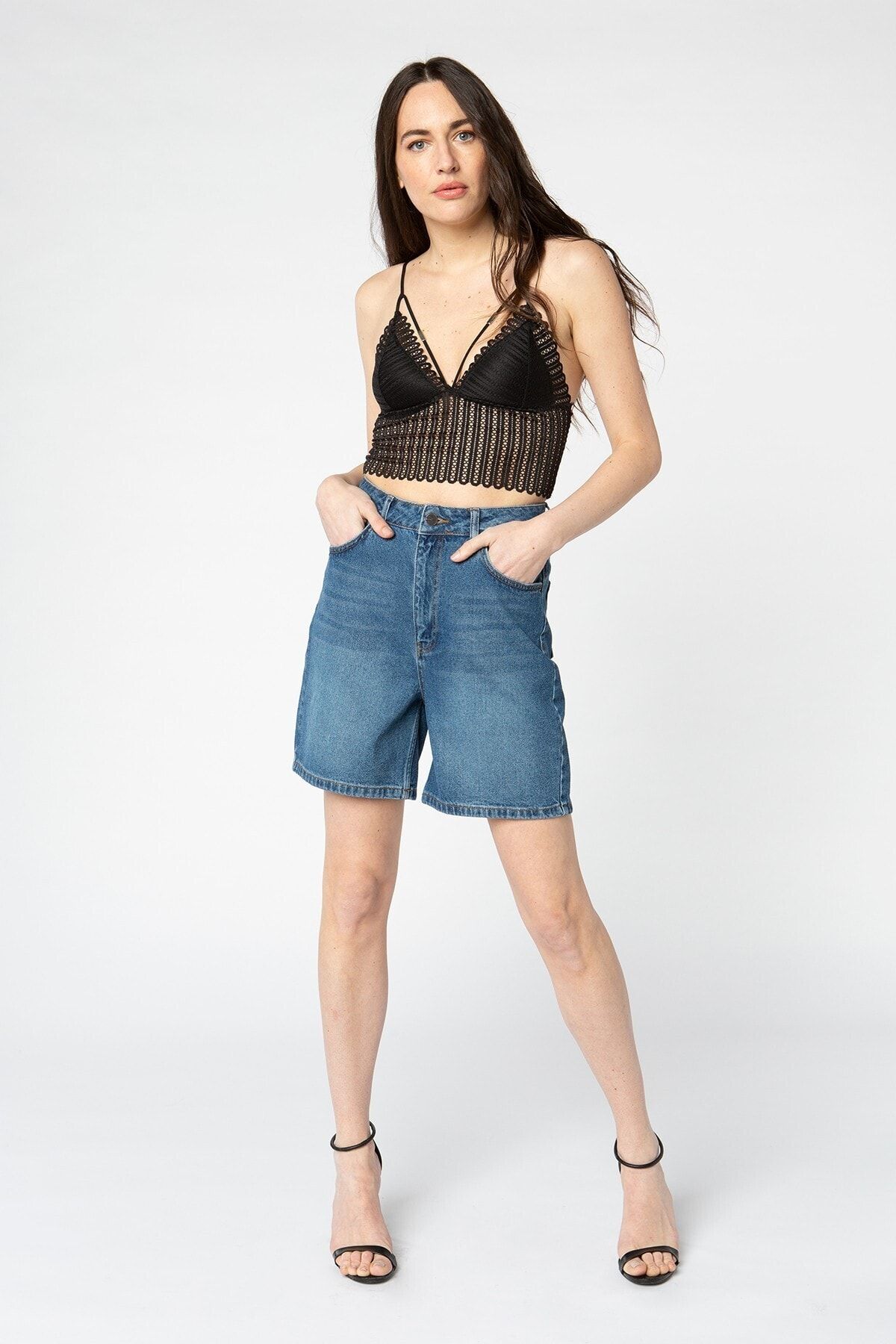Vigoss Jeans Vıgoss Kadın Mom Şort 40339-70386