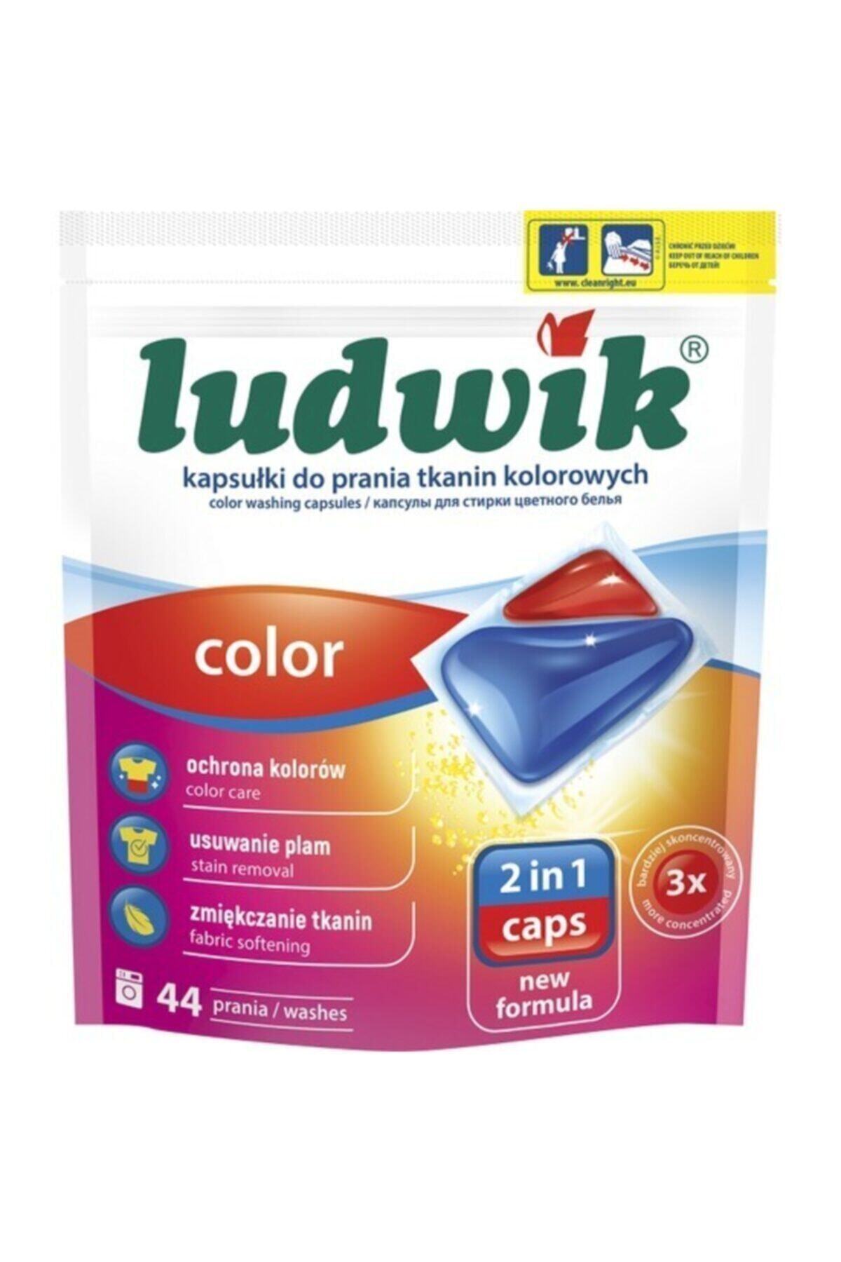 LUDWİK İkisi Bir Arada Sıvı Kapsül Çamaşır Deterjanı Renkliler İçin 44 Yıkama