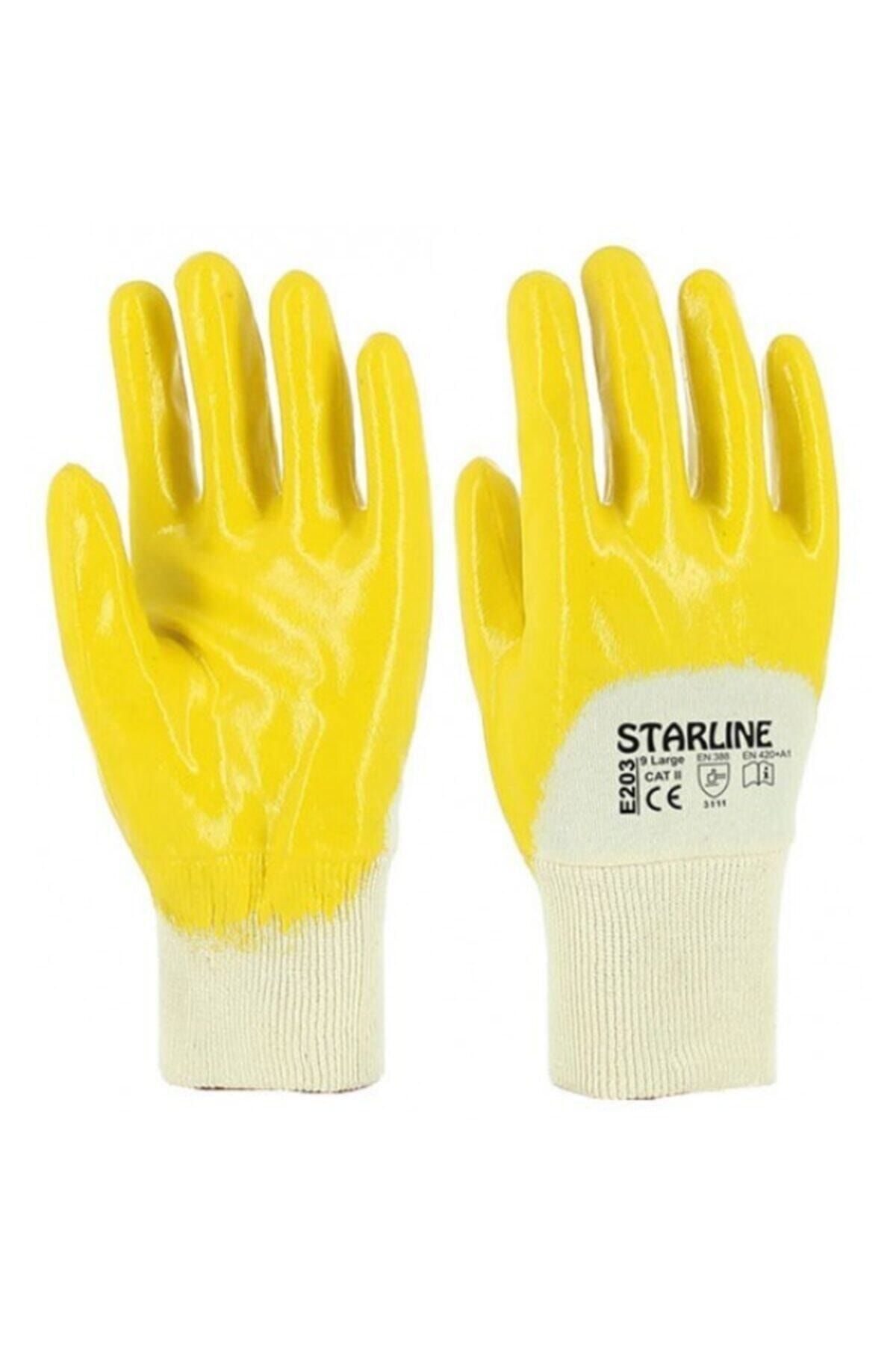 Starline Starlıne E-203 Nitril Eldiven Sarı Xl-10 Beden ( 1 Paket:12 Çift )