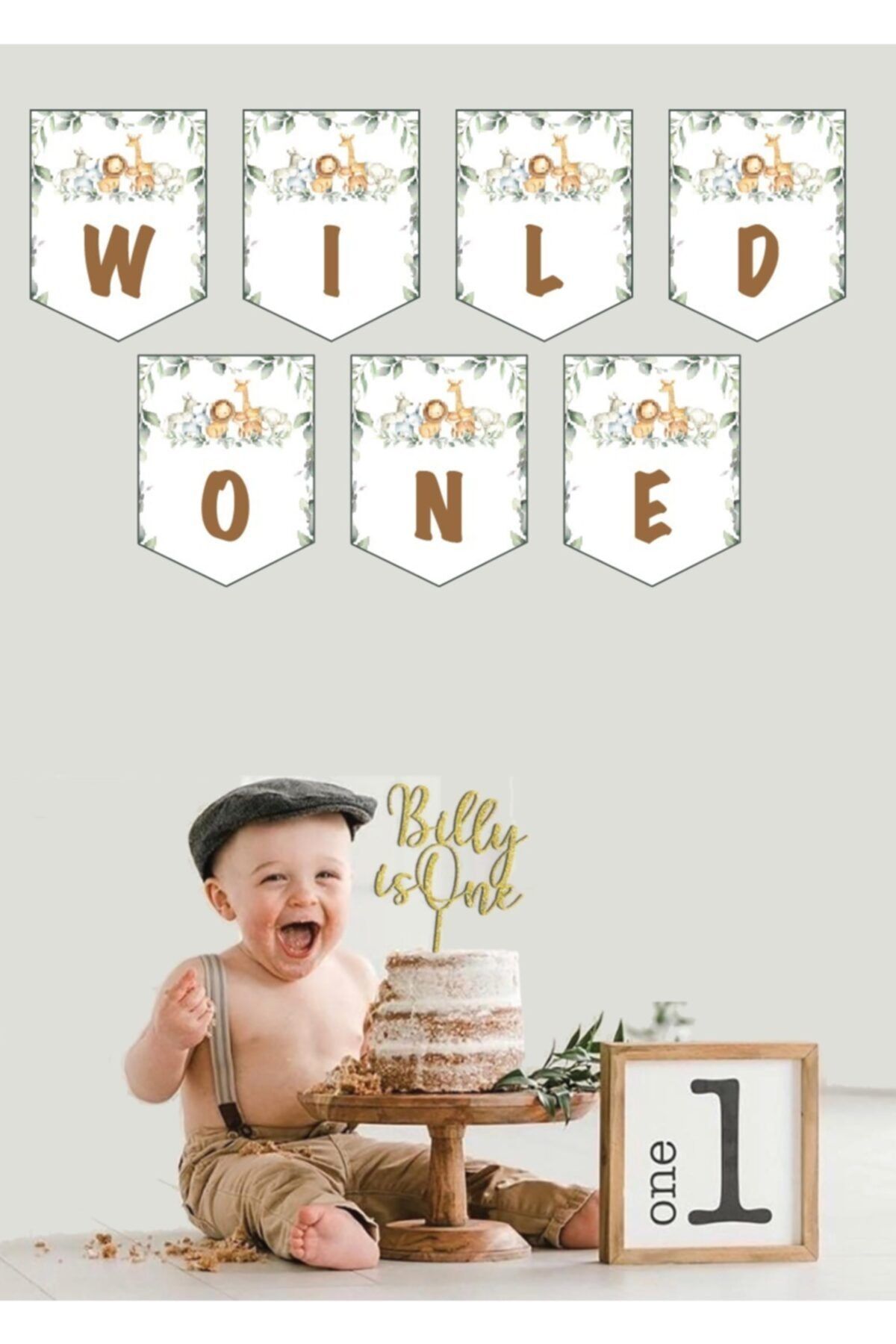 Big Party Safari Temalı Wıld One Banner