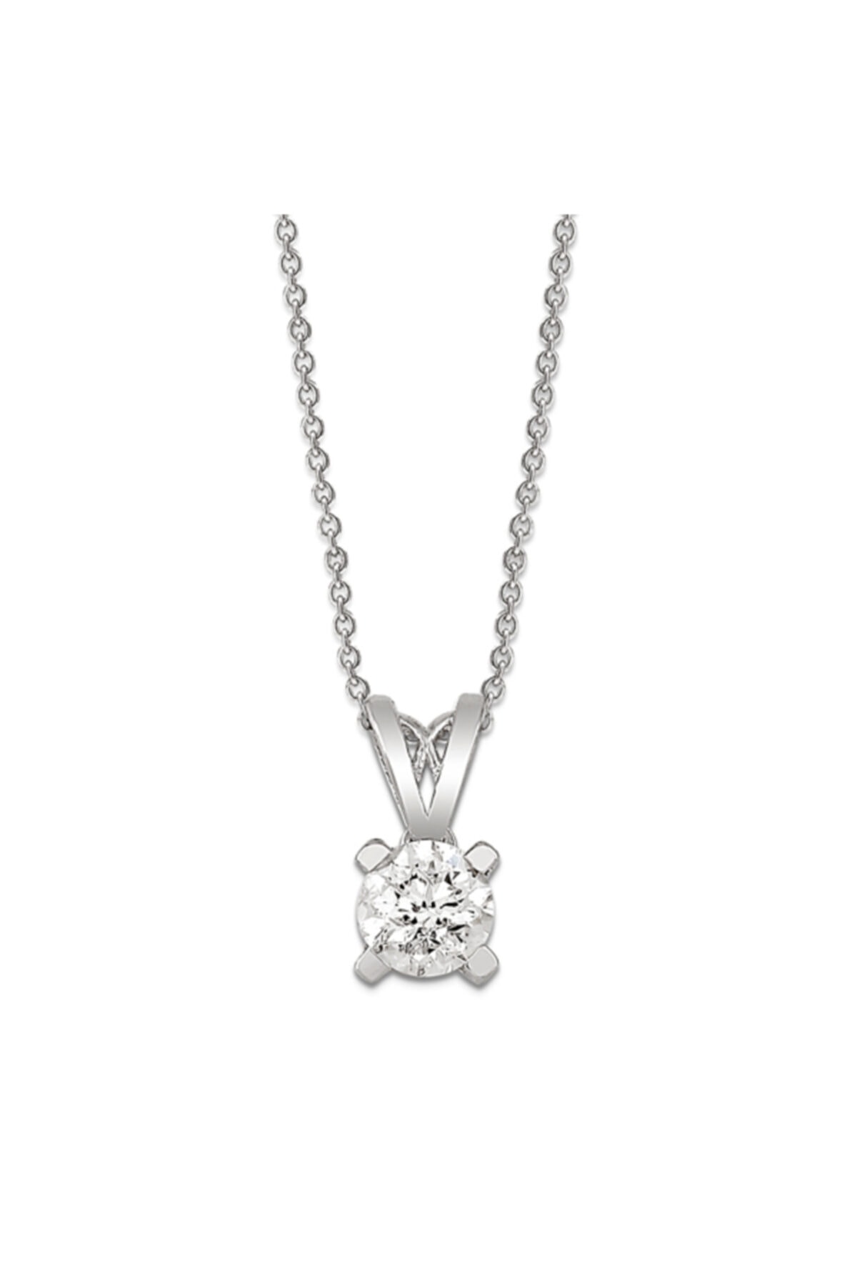 Barok Diamond Kadın Pırlanta Tektaş Kolye 0.47ct 18 Ayar