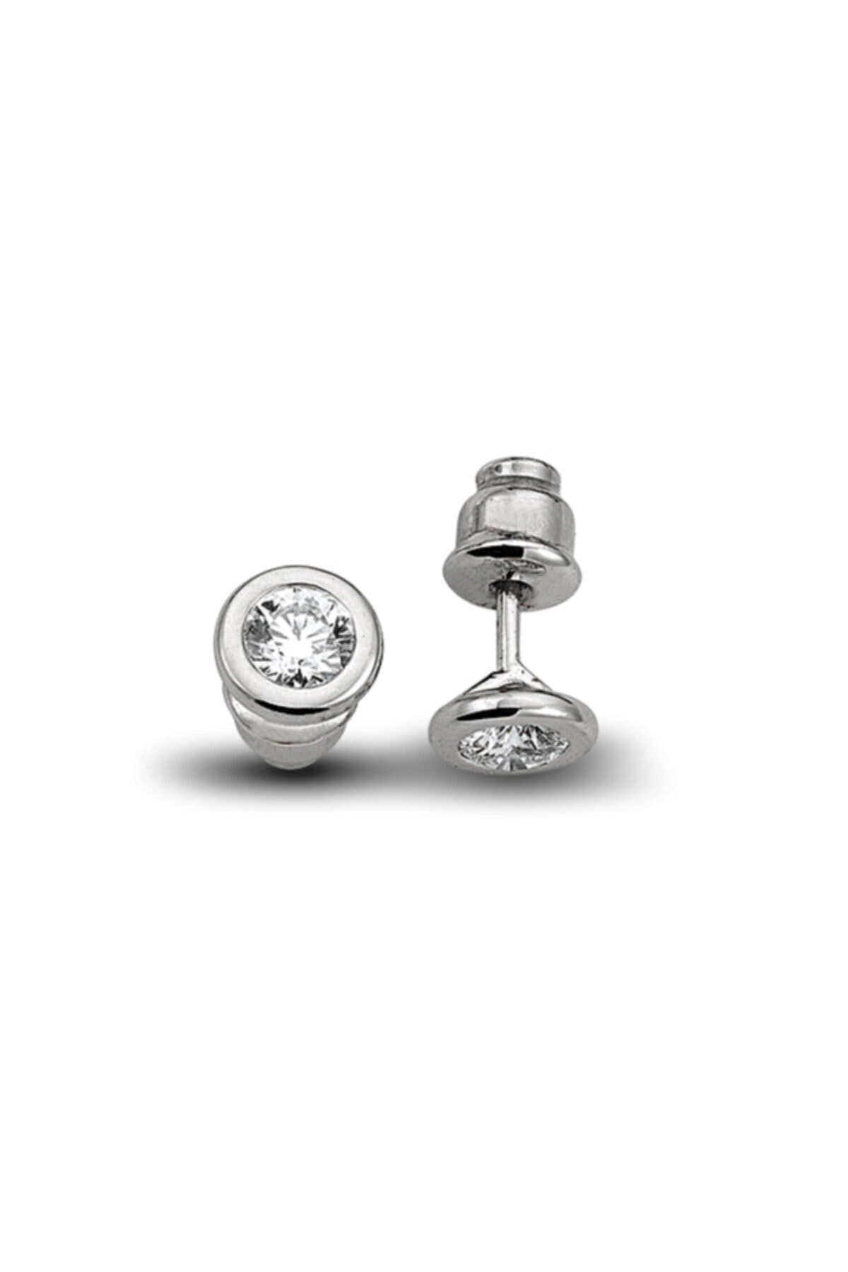 Barok Diamond Pırlanta Tektaş Küpe 0.77ct 18 Ayar