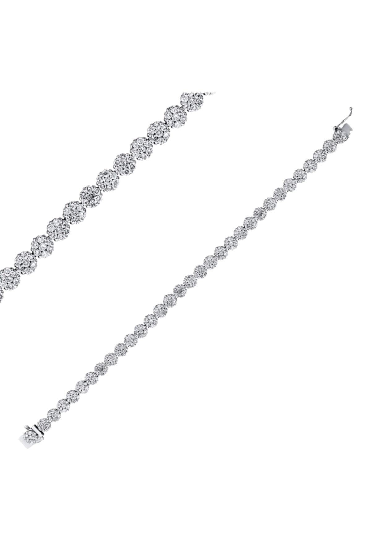 Barok Diamond Pırlanta Su Yolu Bileklik 5.84 Ct. F Vs 18k