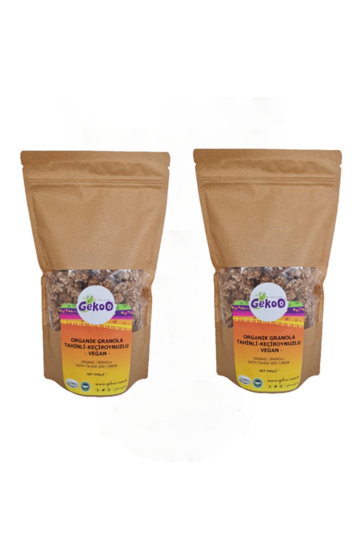 Gekoo Organik Tahinli Keçiboynuzlu Granola 340g-2 Adet