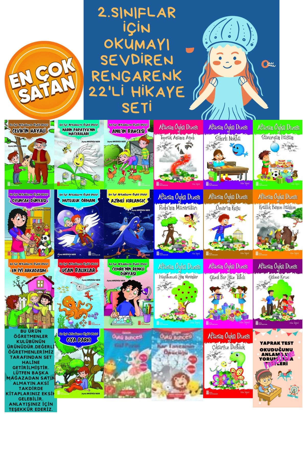 ata yayincilik 2 ve 3 sinif cocuklar icin hikaye okuma kitabi en cok satan okuma gelistirme evony 18 li hikaye fiyati yorumlari trendyol