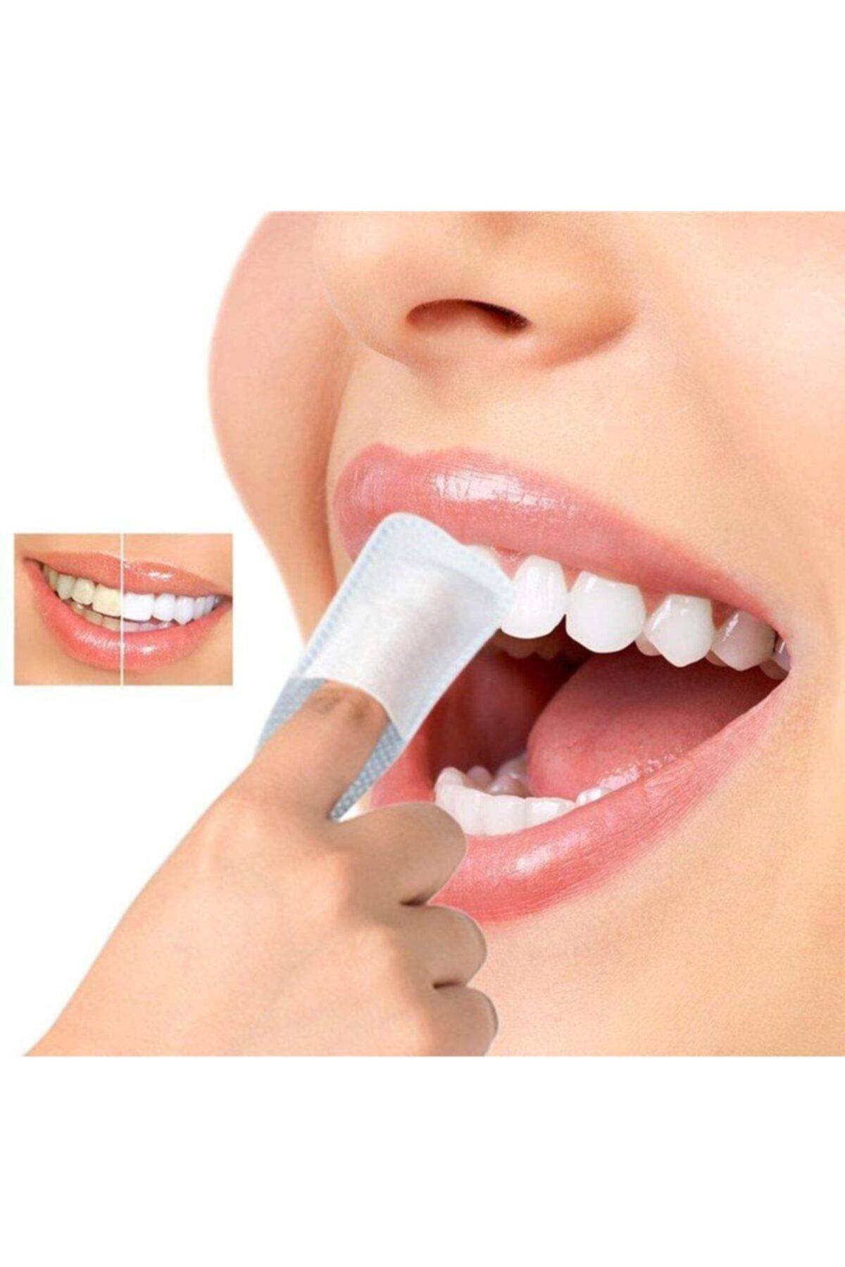 TEETH DEEP CLEEN Dr.white Tek Kullanımlık Parmak Diş Fırçası Nane Aromalı Diş Temizleme Mendili 24 Adet
