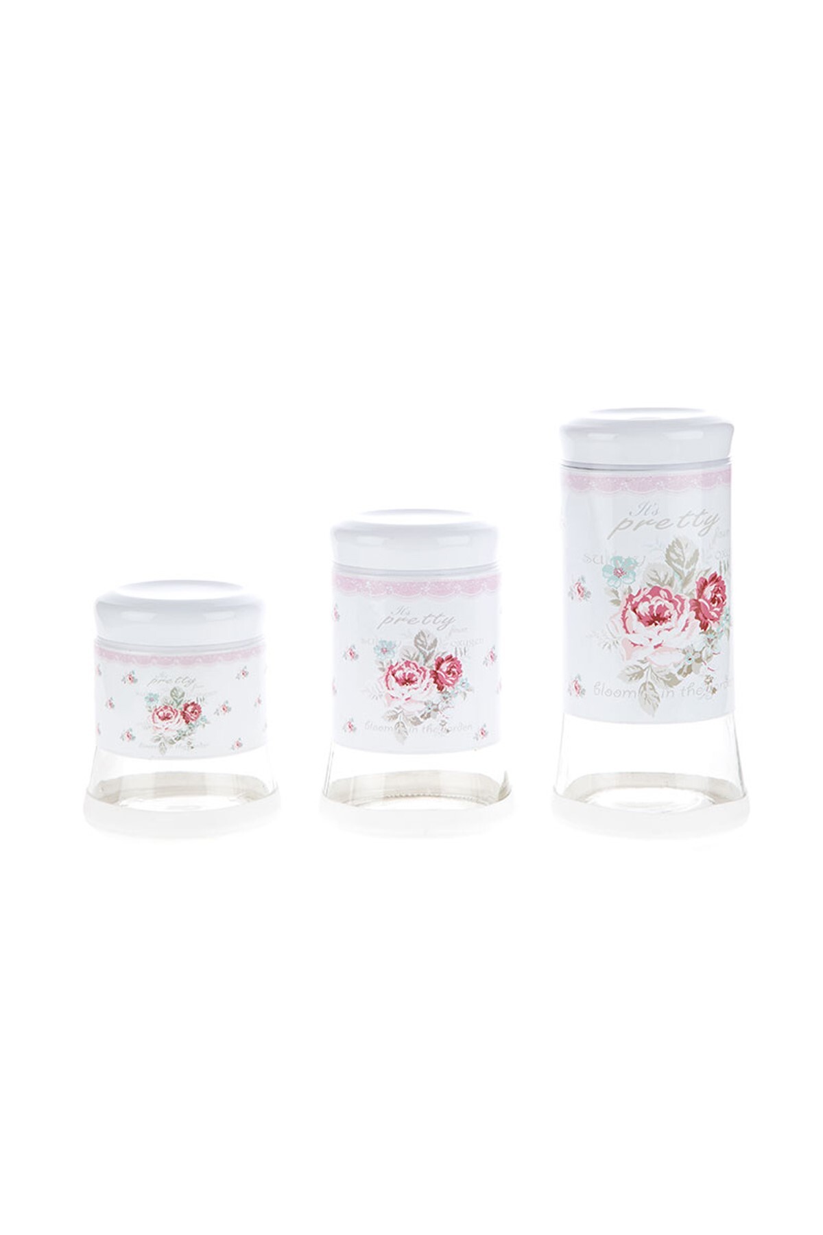 BİEV 3'lü Kavanoz Seti Pretty Rose ALG2202
