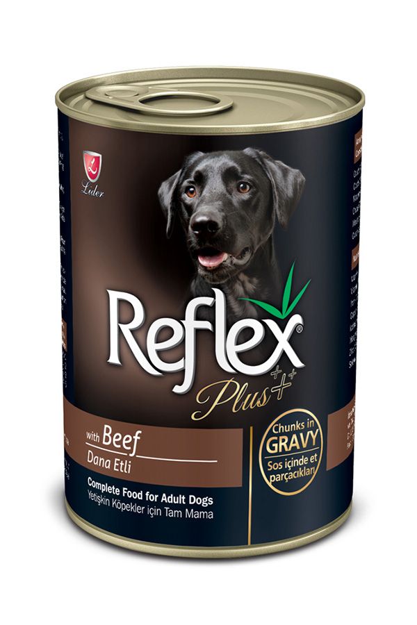 Reflex Plus Biftekli Köpek Soslu Et Parçacıklı Konserve 400 Gr