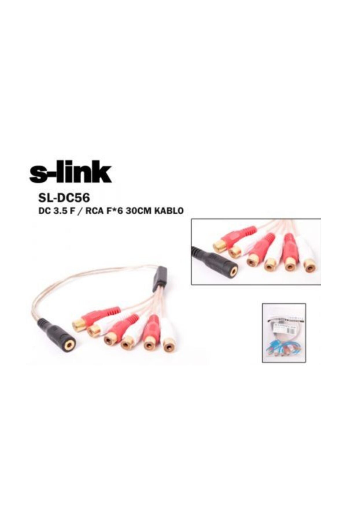 SLINK S-Lınk Sl-Dc56 3.5Mm Stereo 6Lı Ses Çoklayıcı