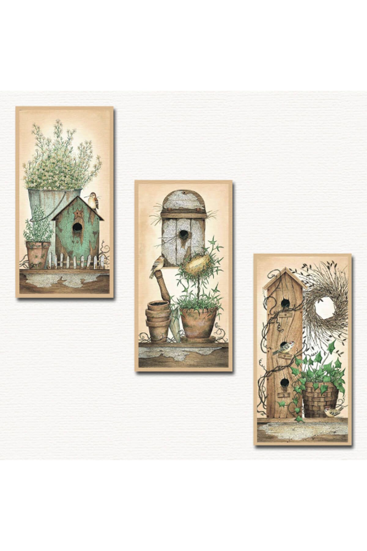 Cadran 15x30 Cm 3 Parçalı MDF Tablo SCW12