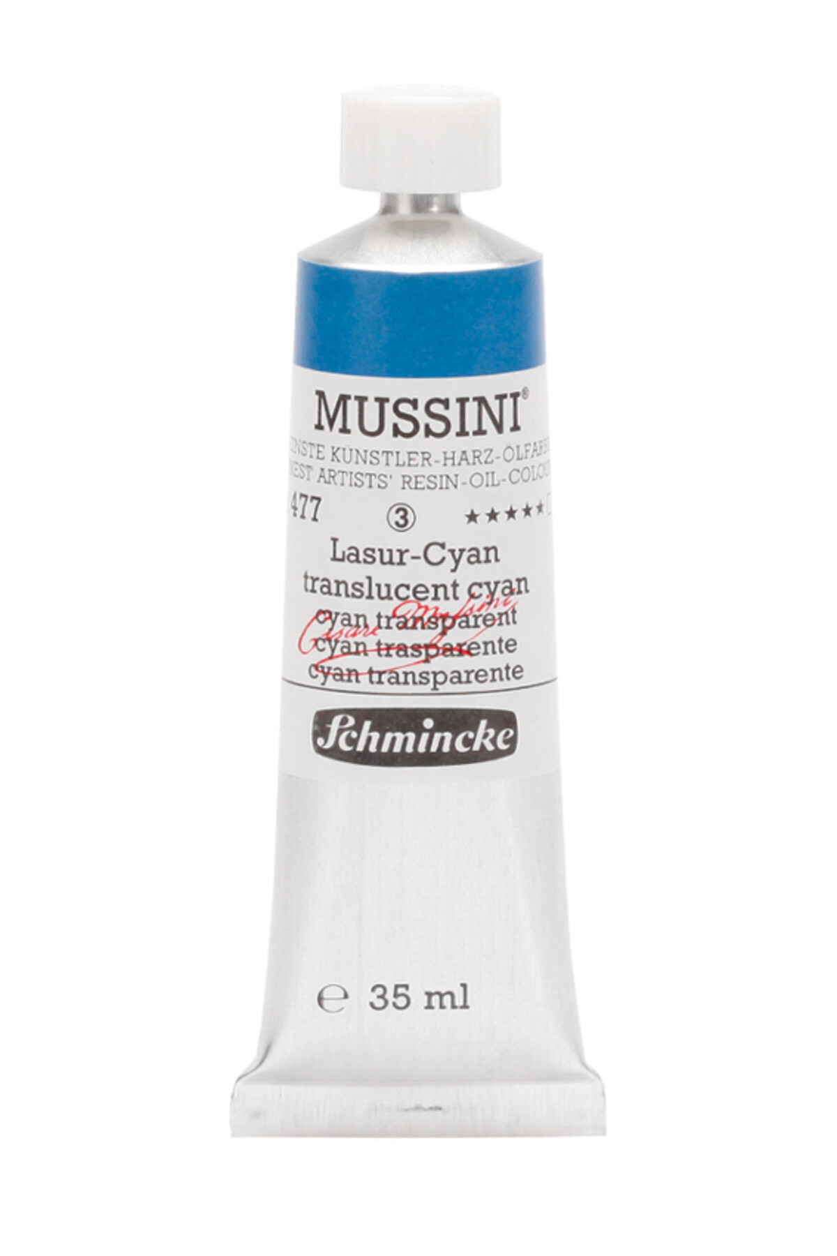 Schmincke Mussini Yağlı Boya 35ml. Seri 3 N:477 Translucent Cyan 13970