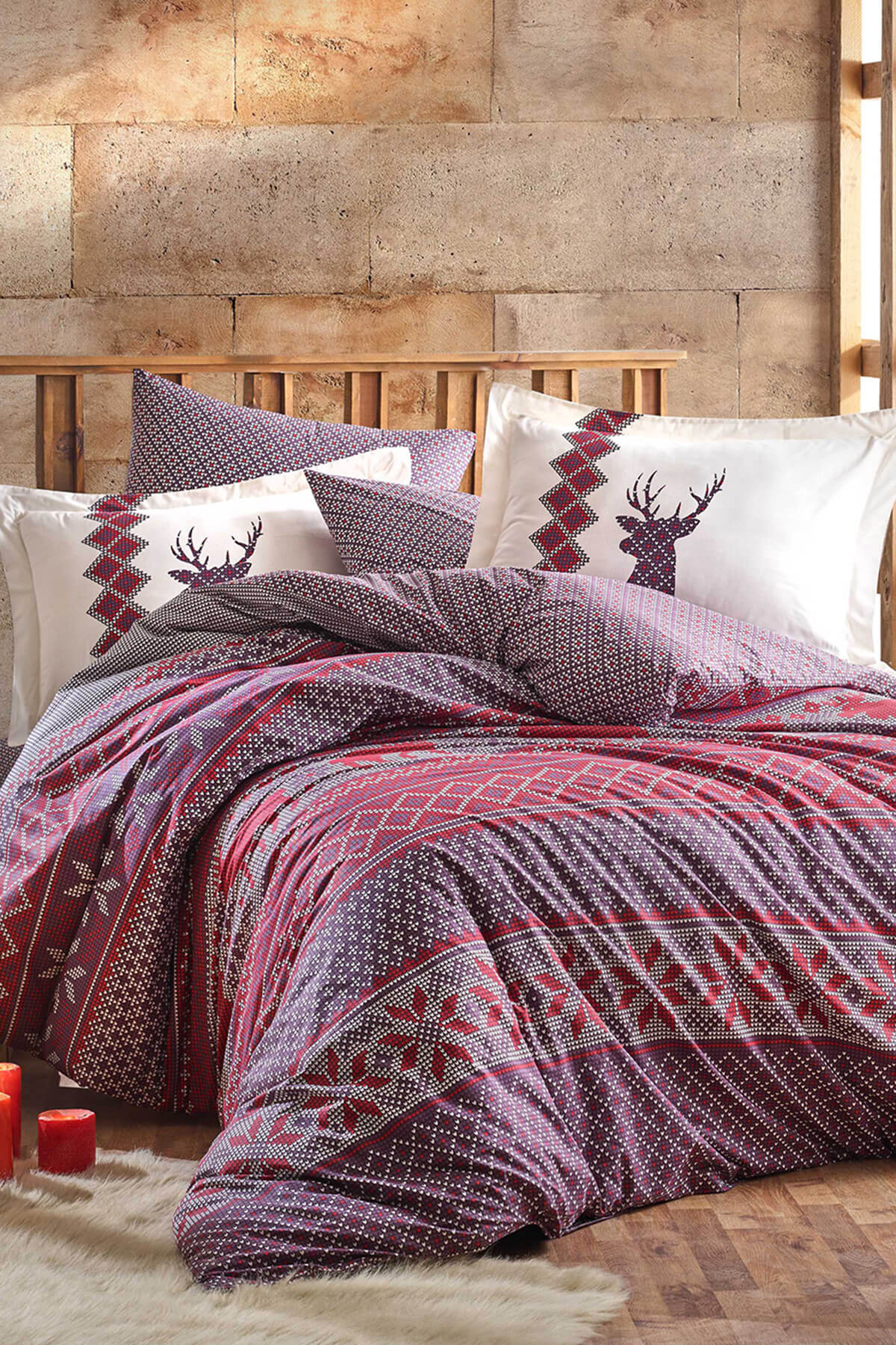 Hobby Poplin Cift Kisilik Nevresim Takimi Clarinda Bordo Fiyati Yorumlari Trendyol