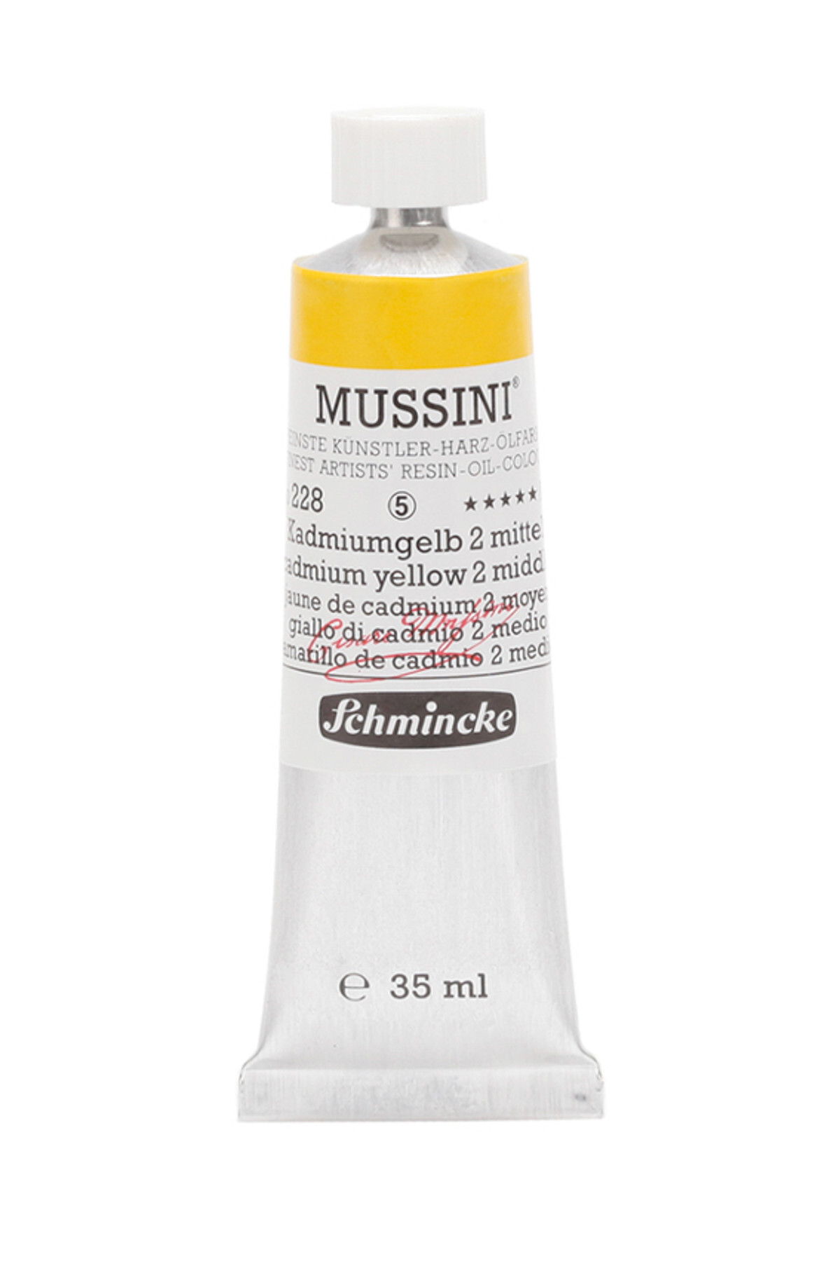Schmincke Mussini Yağlı Boya 35ml. Seri 5 N:228 Cadmium Yellow 2 Middle 13942