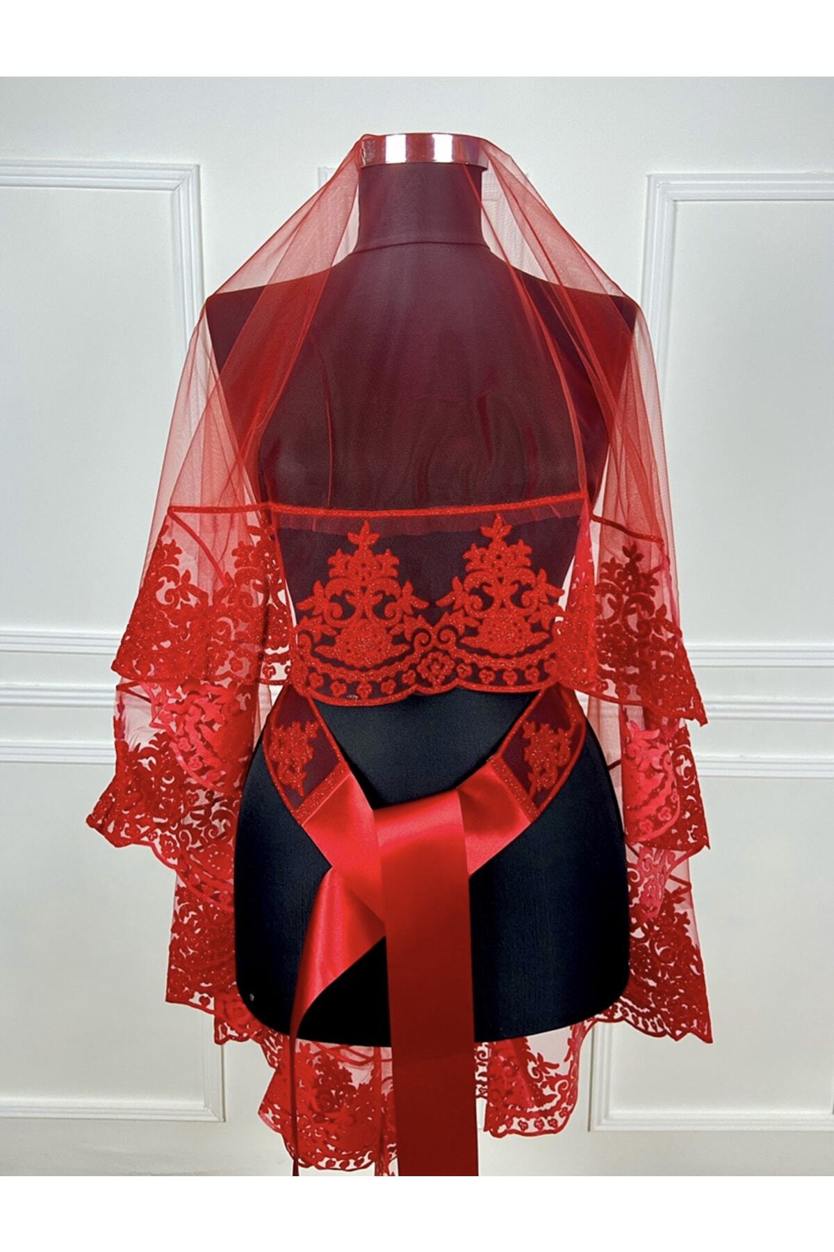 ست لوازم شب حنای لوکس 174 تکه قرمز