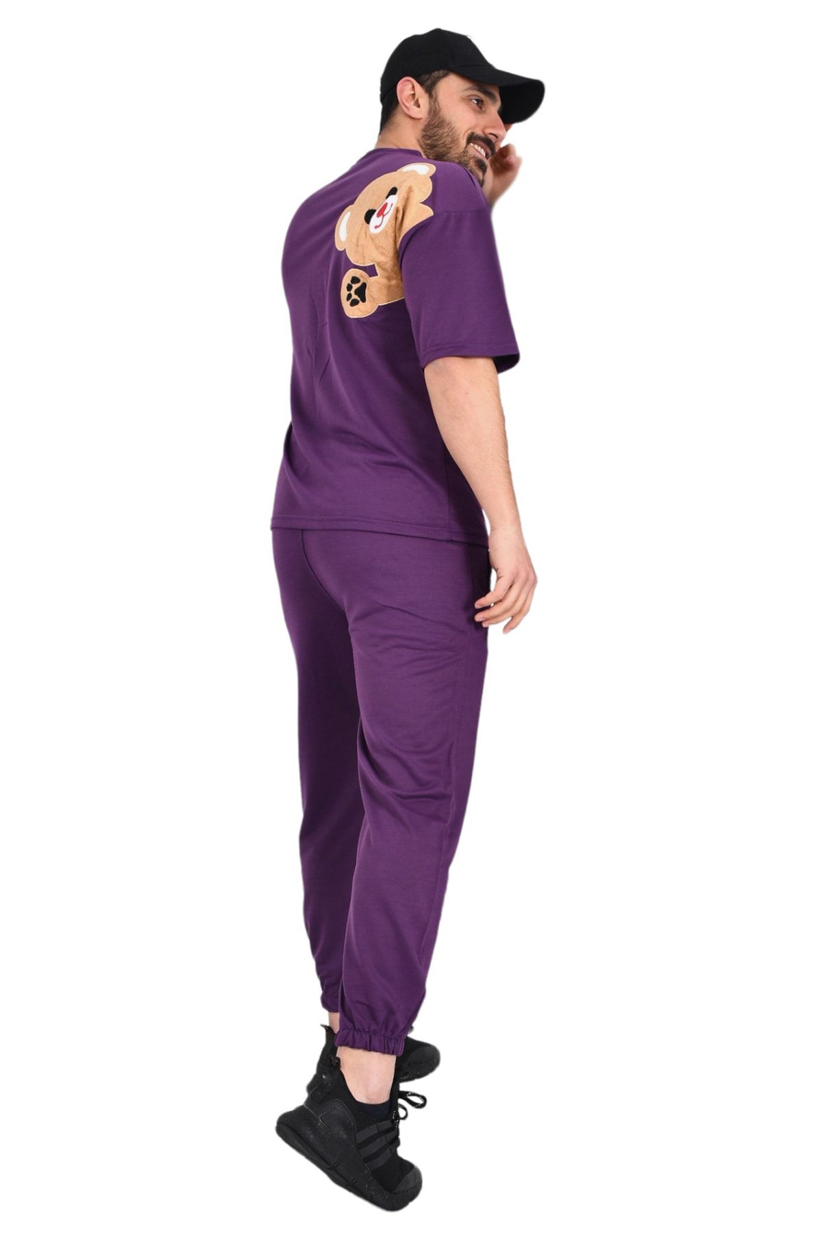 Samera Unisex Teddy Bear Embroidered Purple Suit Uan102 Trendyol
