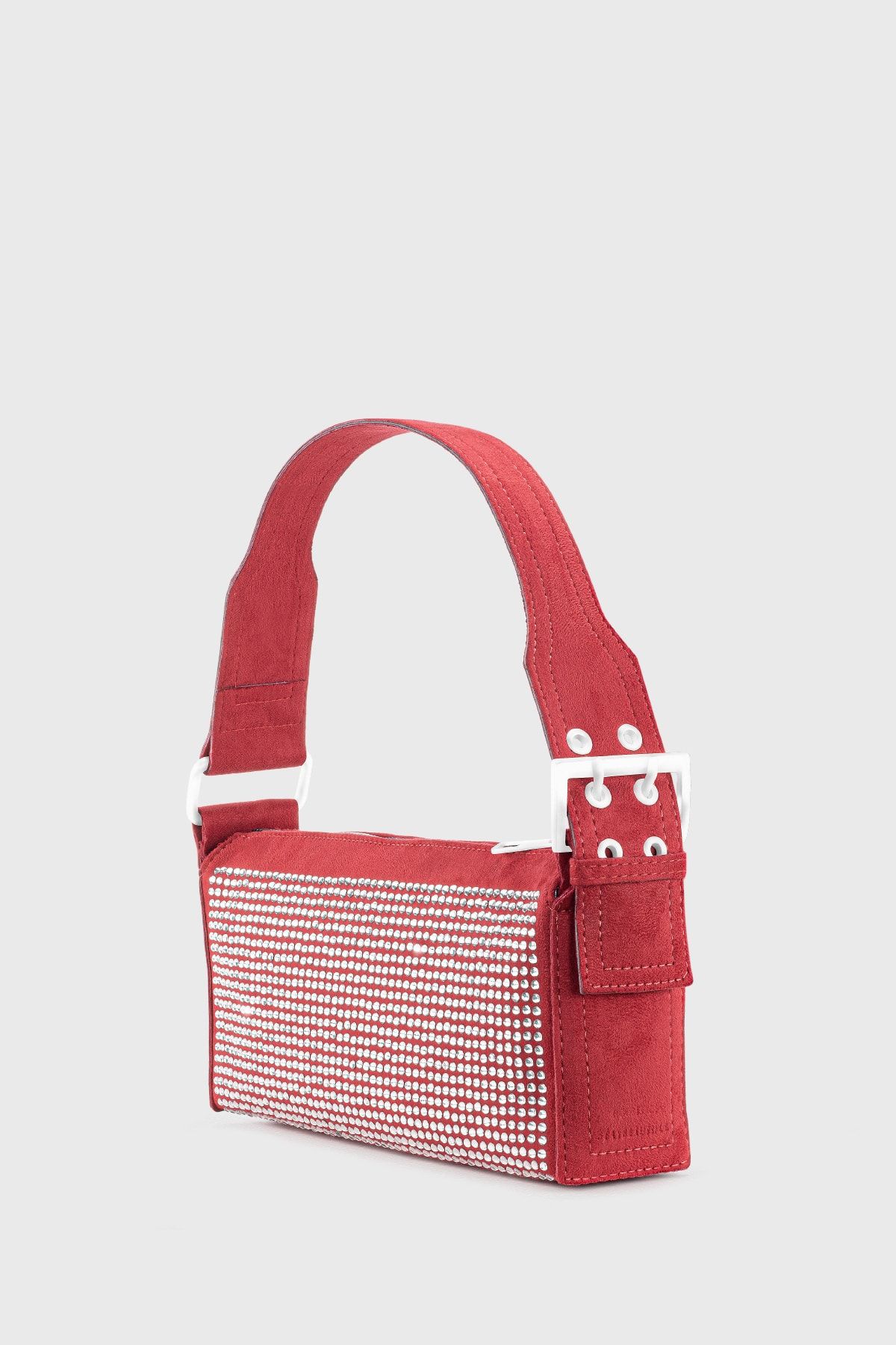 Red best sale shiny bag