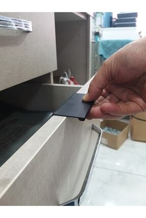 10cm Yaris Siyah Entegre Kulp Arkadan Vidalanır Camlı Kapak Çekmece Kulpu 10cm Uzunluk Image 0