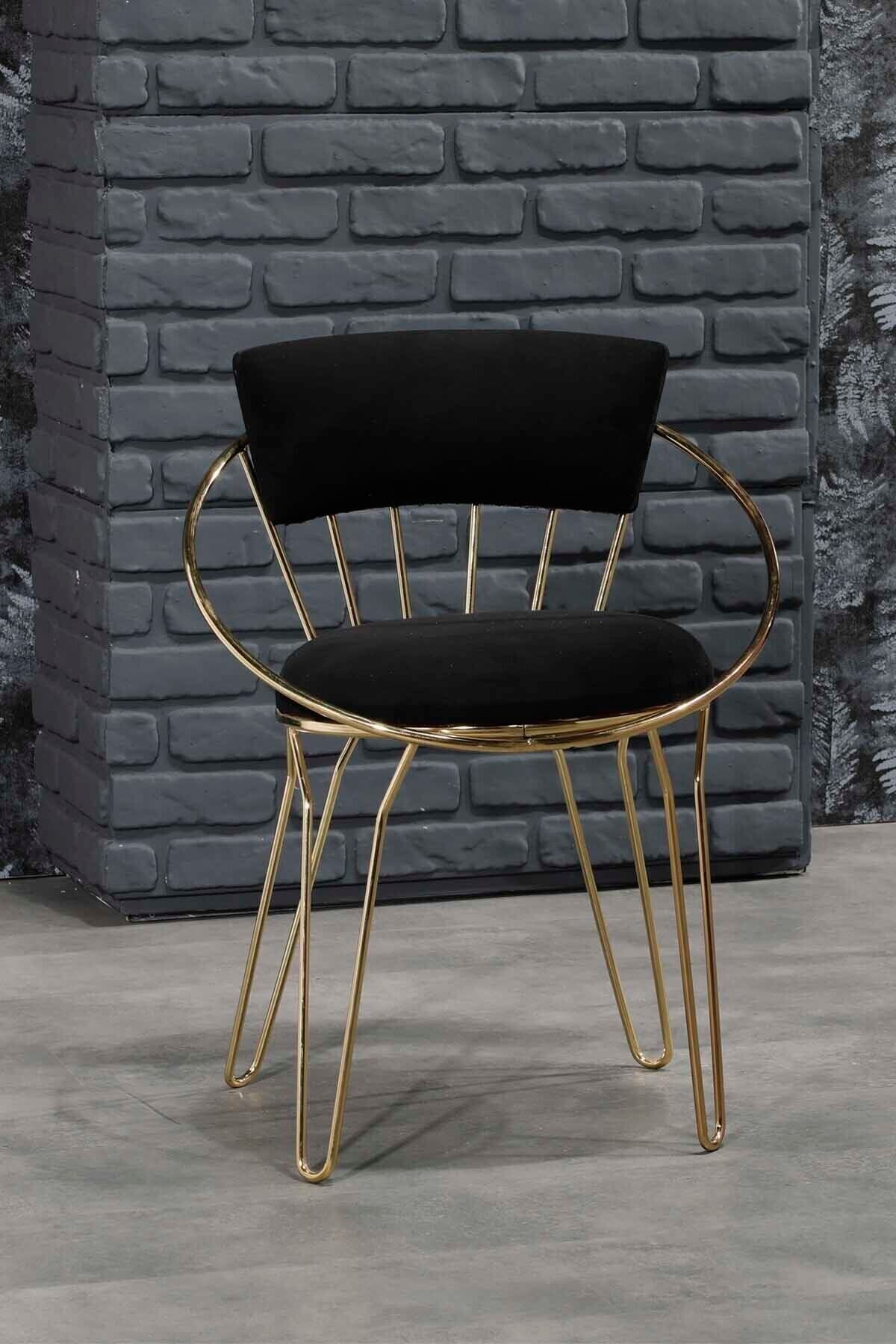 sandalyecafesi Sandalye Cafesi Gold Metal Ayaklı Sandalye, Salon,mutfak,makyaj Sandalyesi