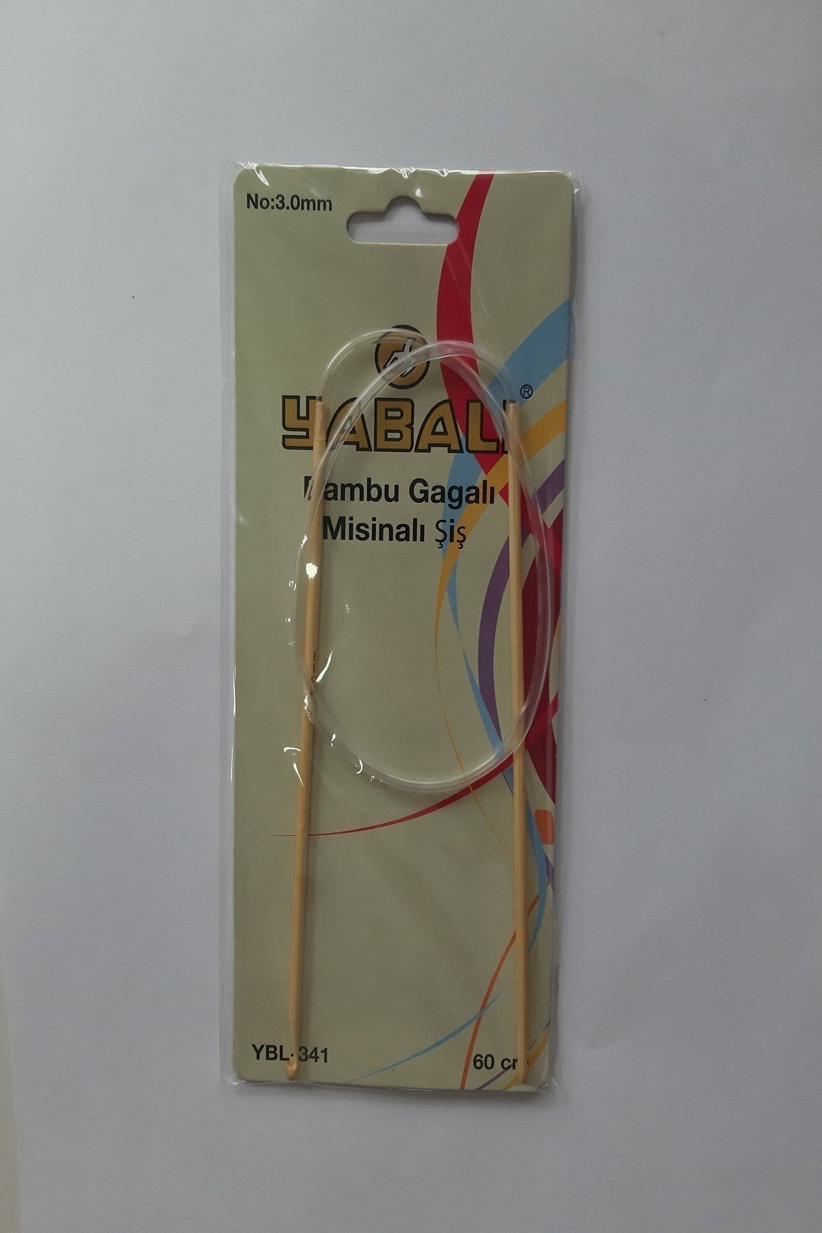 Yabalı Bambu Gagalı Misinalı Şiş 60 Cm No:3