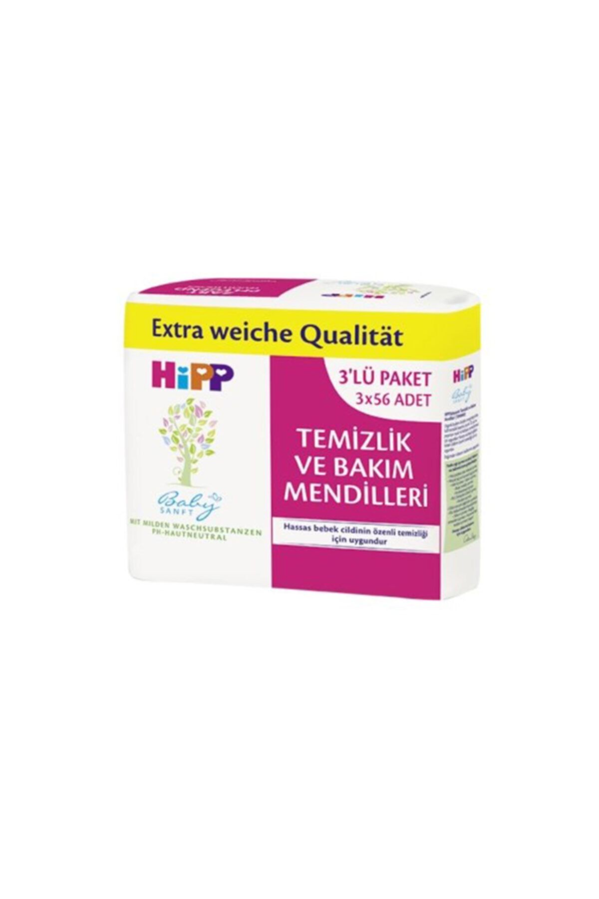 Hipp Babysanft Temizlik Ve Bakım Mendilleri 56lı 3 Paket 3lü