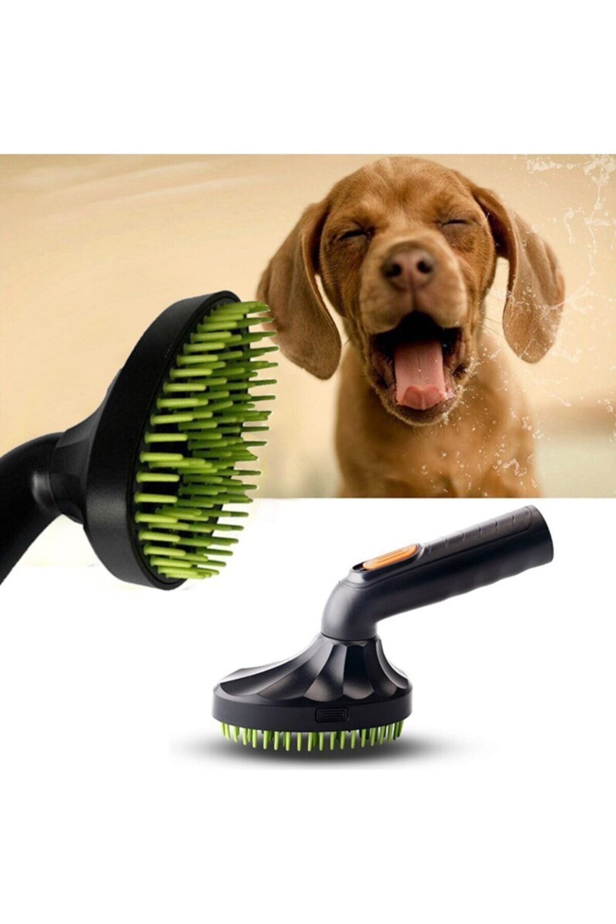 GoldenMoon Süpürgeye Takılabilir Ergonomik Kedi Köpek Tüy Tarama Fırçası