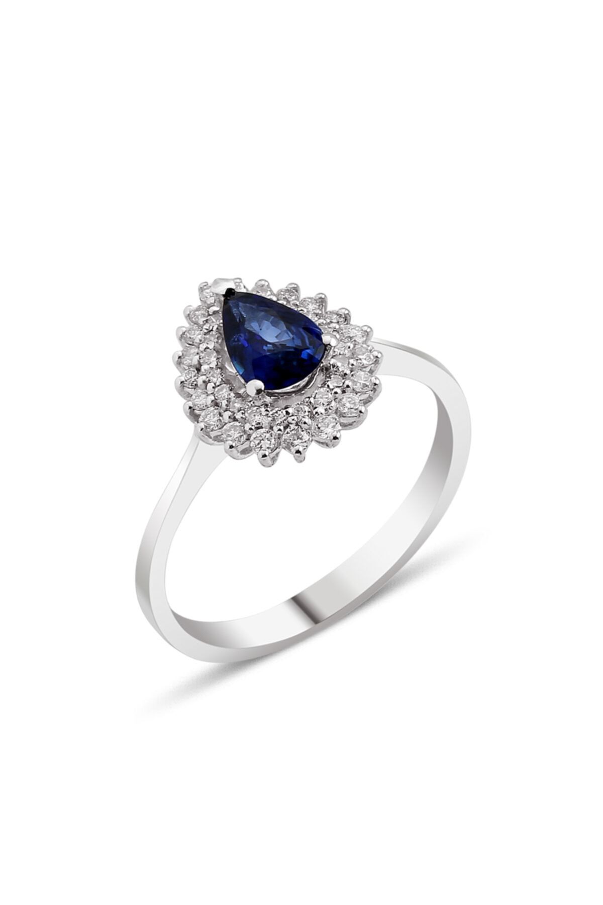 Clavis Jewelry Safir Taşlı Pırlanta Yüzük (ckt0674)