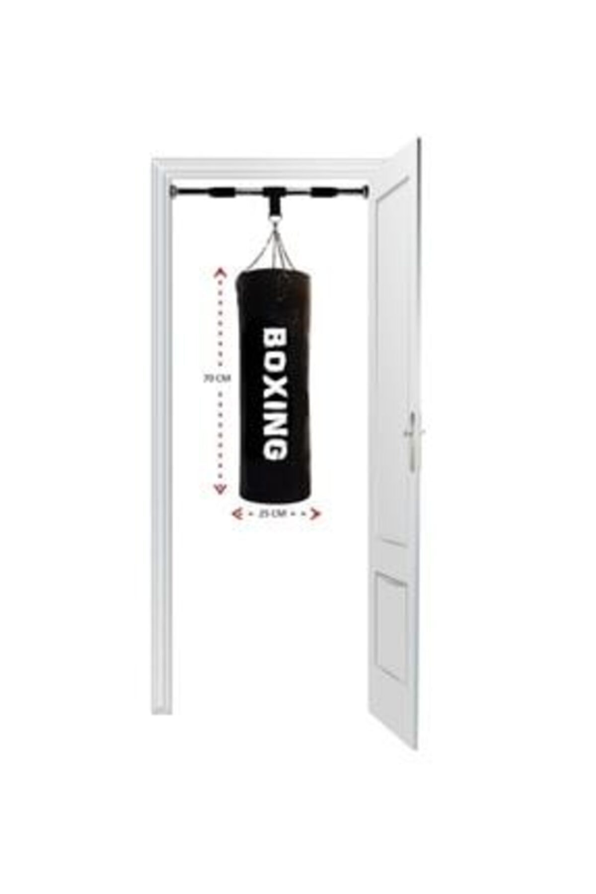ROTAMZİRVE 70 Cm X 25 Cm Boks Kum Torbası Ve 63-100 Cm Barfiks Demiri Rz-725