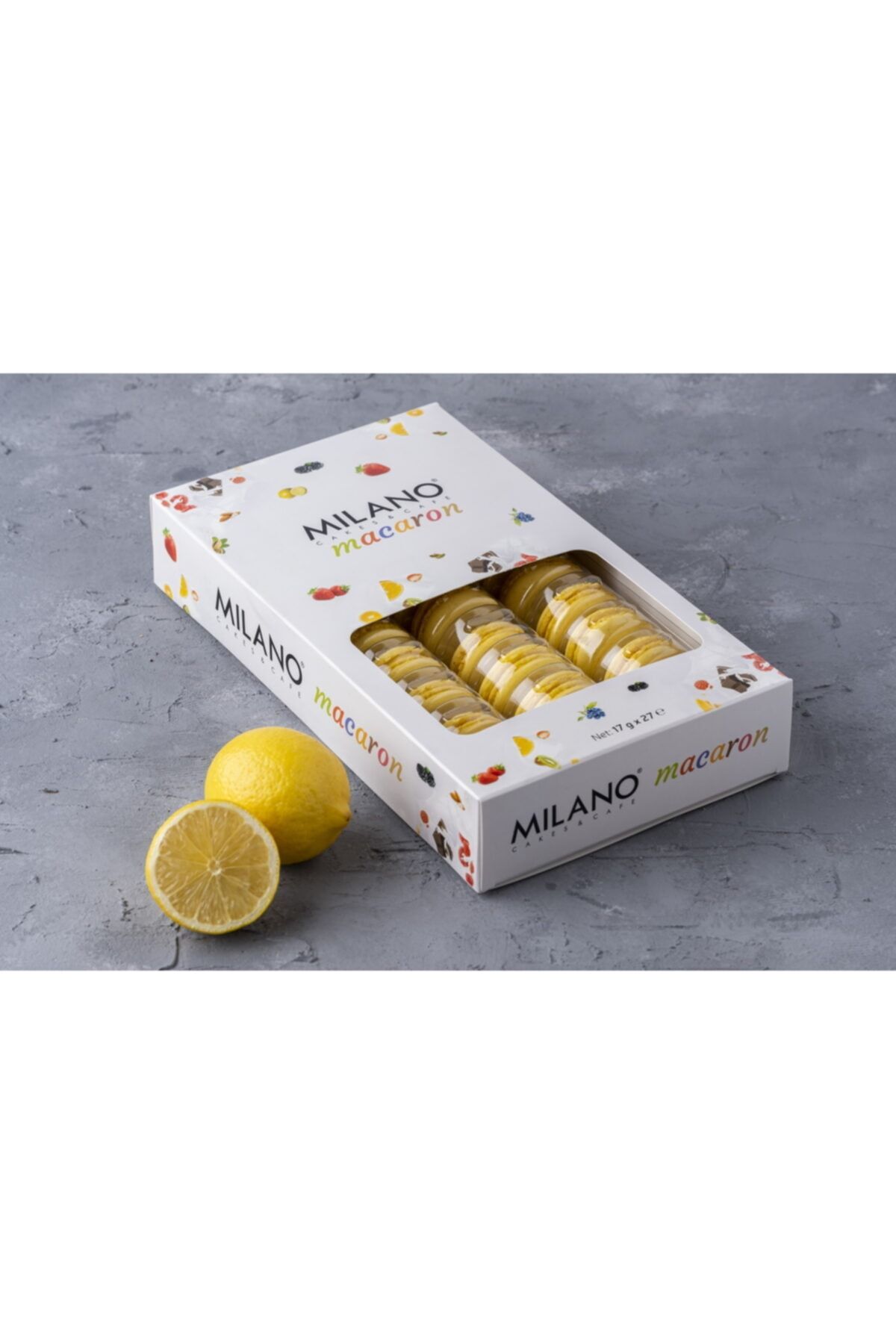 MILANO cakes cafe 27'li Limonlu Makaron Kutusu
