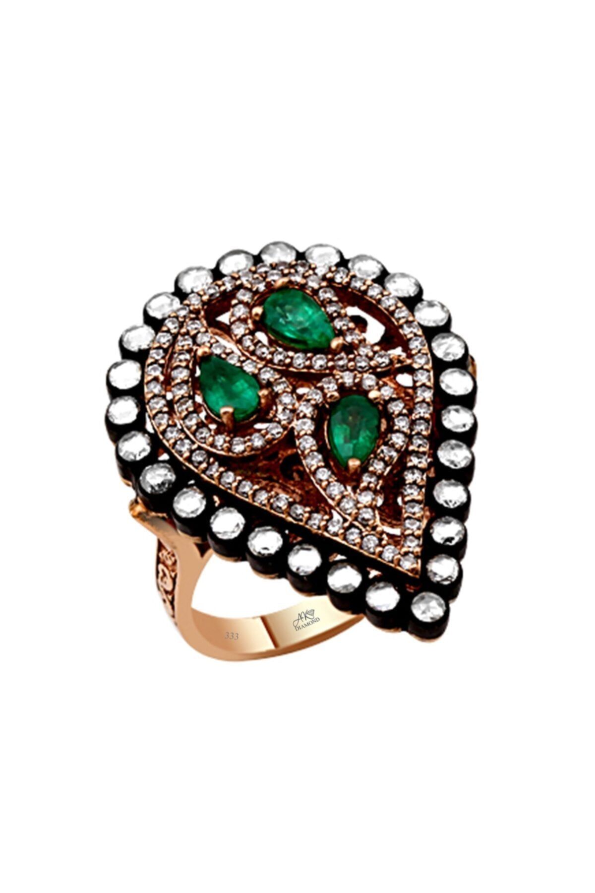 Clavis Jewelry Elmas Pırlanta Ve Zümrüt Taşlı Yüzük (eyz0514)