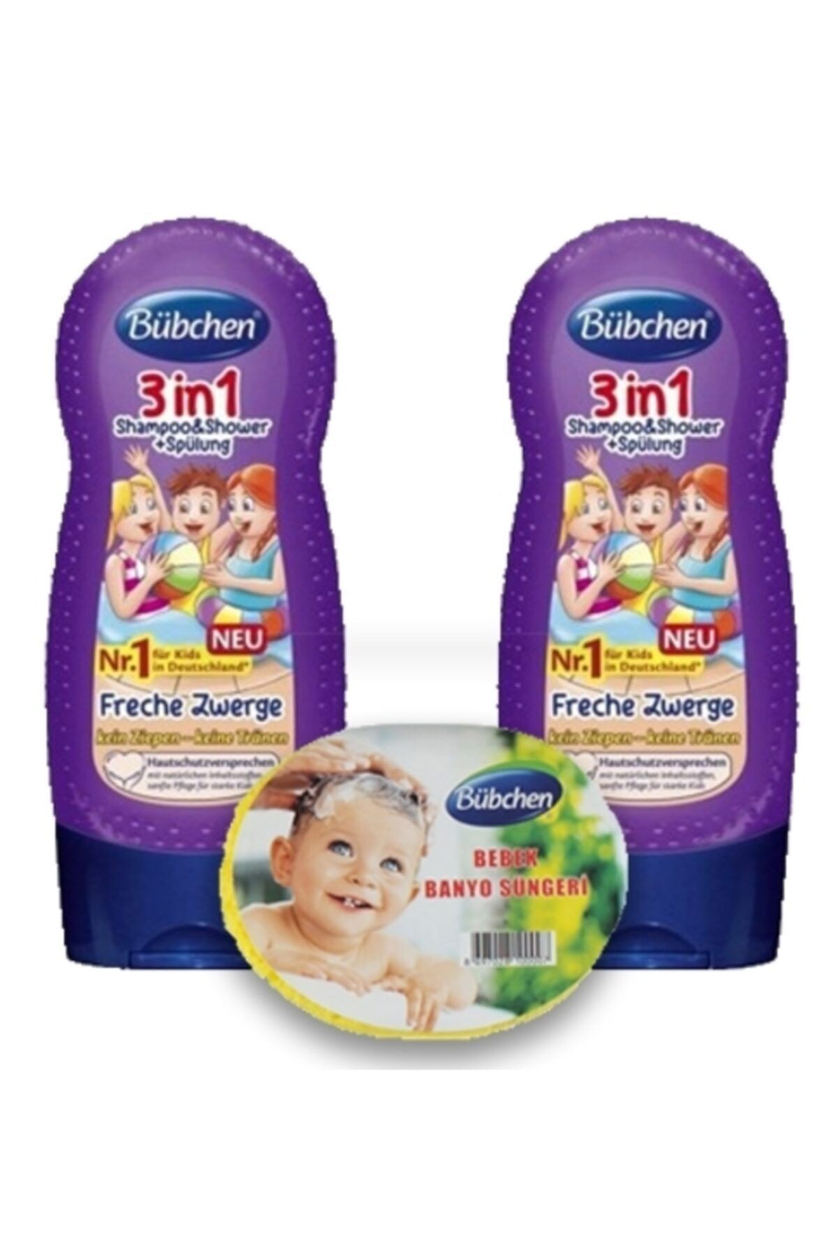 Bübchen 3ü 1 Arada Çocuk Şampuanı Ve Duş Jeli 230 Ml 2 Li X 2 Ad