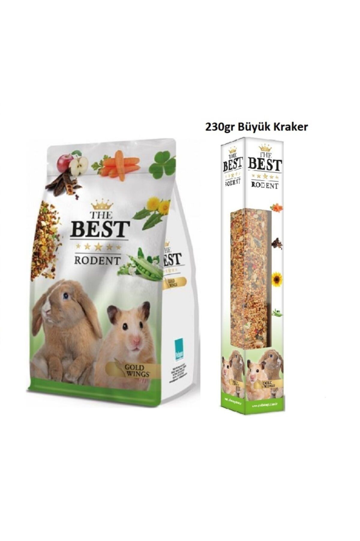 Gold Wings The Best Hamster 230gr Krakeri & 1.25 Kg Yemi Seti Hamster Yemi