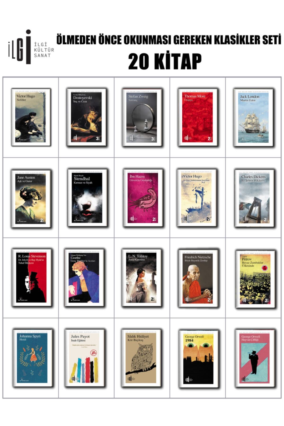 İlgi Kültür Sanat Yayınları Ölmeden Önce Okunması Gereken Klasikler Seti 20 Kitap