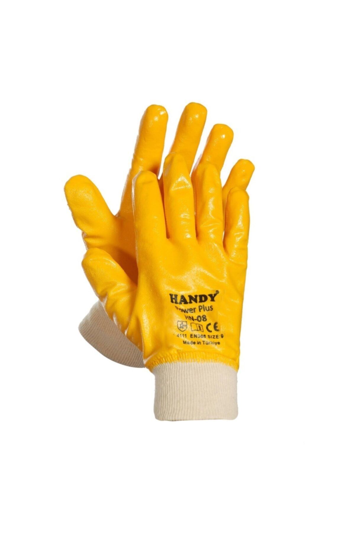 Handy Hn08 Tam Kaplı Sarı Iş Eldiveni (12 Çift) No:9