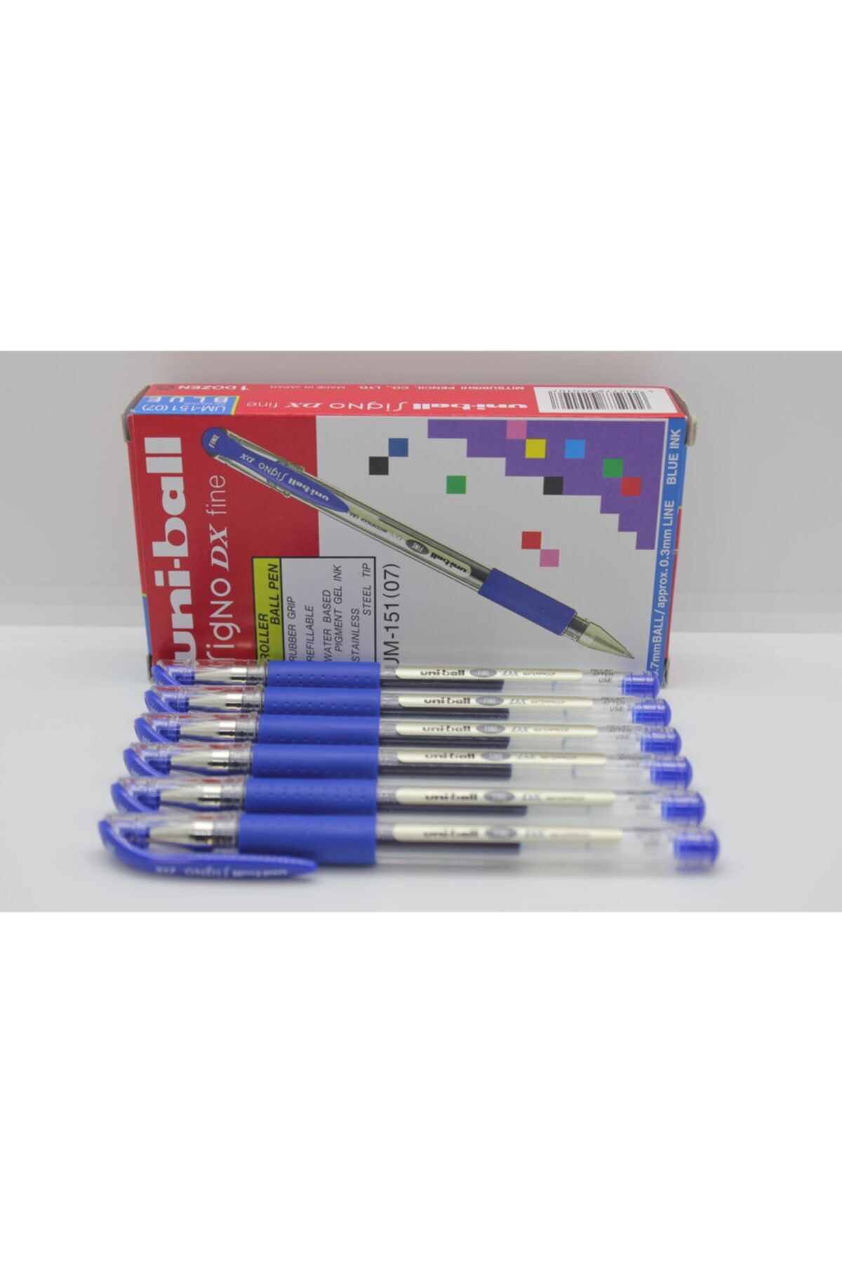 UNİBALL Um-151 Signo Dx Fine Jel Kalem 0,7 Mm Mavi 6adet