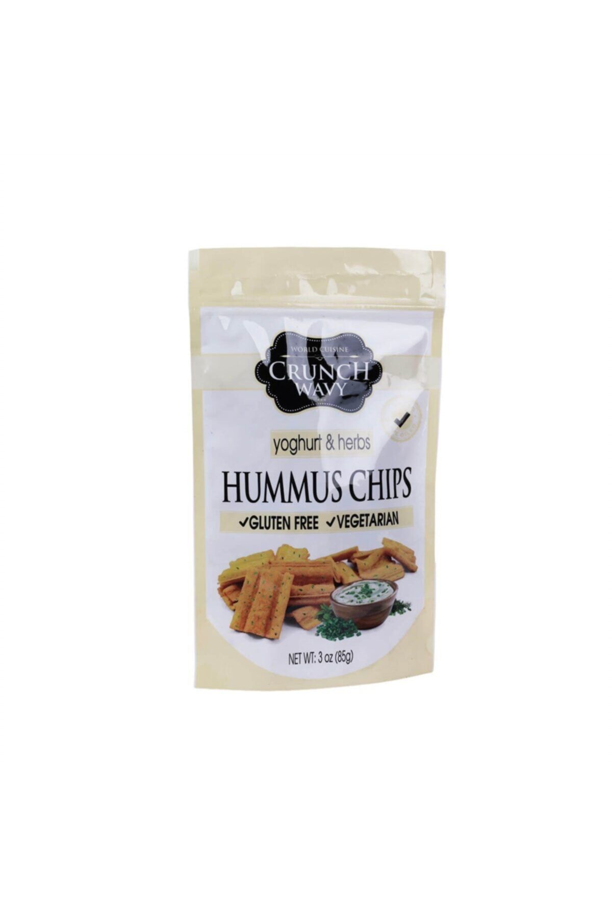 Crunch Wavy Crunch Hummus Wavy Yoğurt Ve Mevsim Yeşillikli Nohut Cipsi 85 Gr