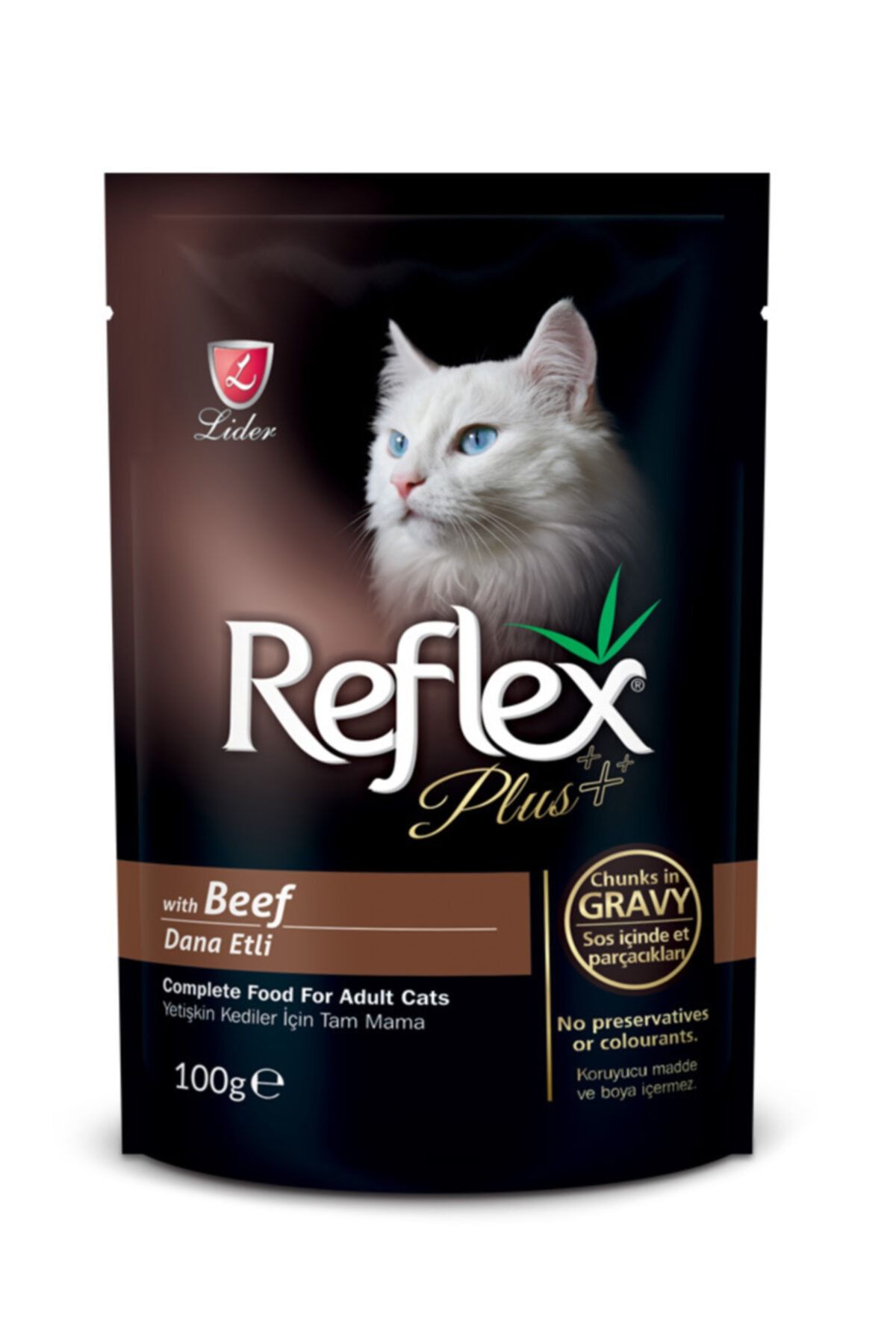 Reflex Plus Pouch Dana Etli Yaş Mama 100 gr 4 Adet
