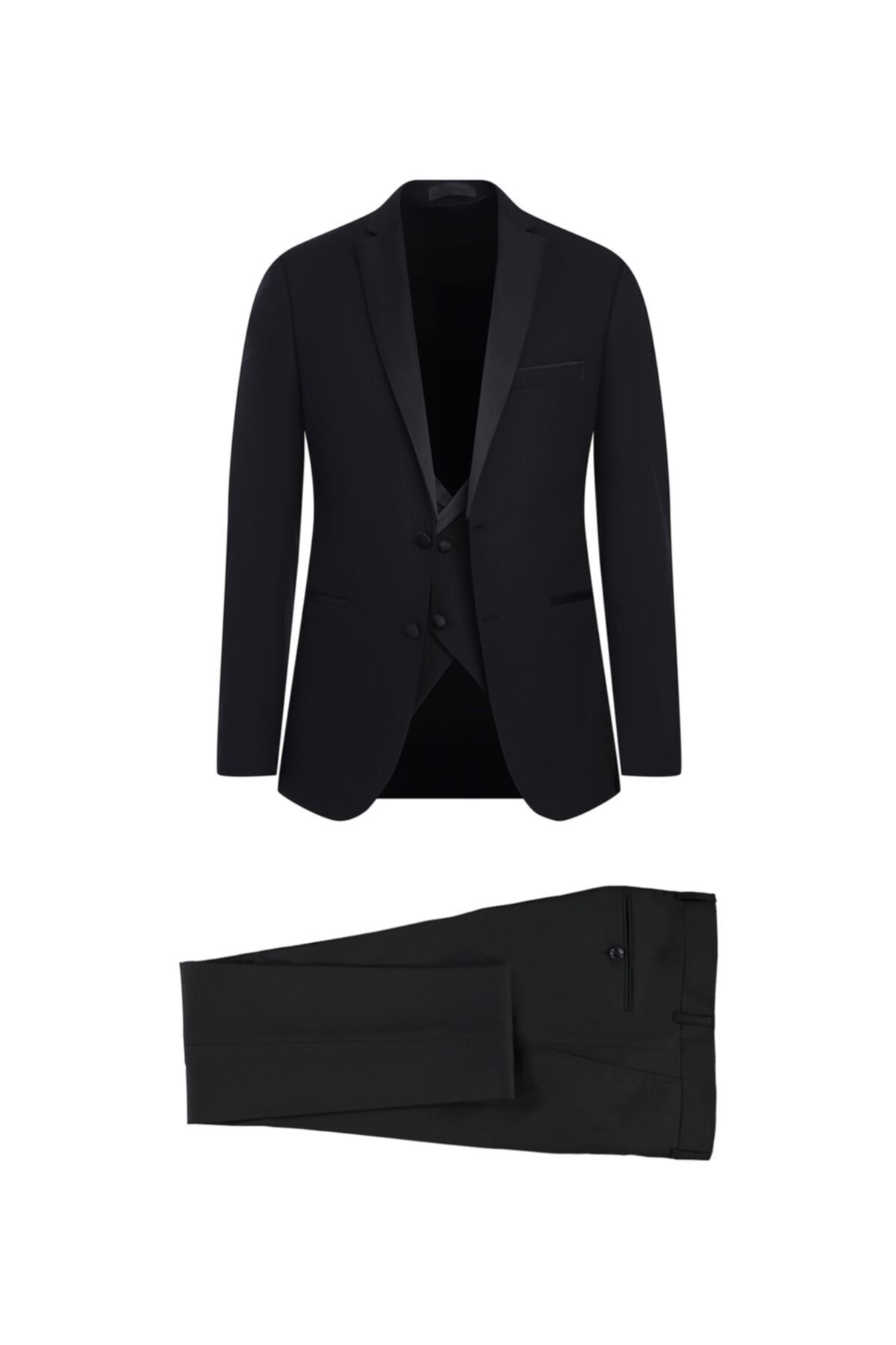 Kiğılı Slim Fit Mono Yaka Smokin Damatlık & Set
