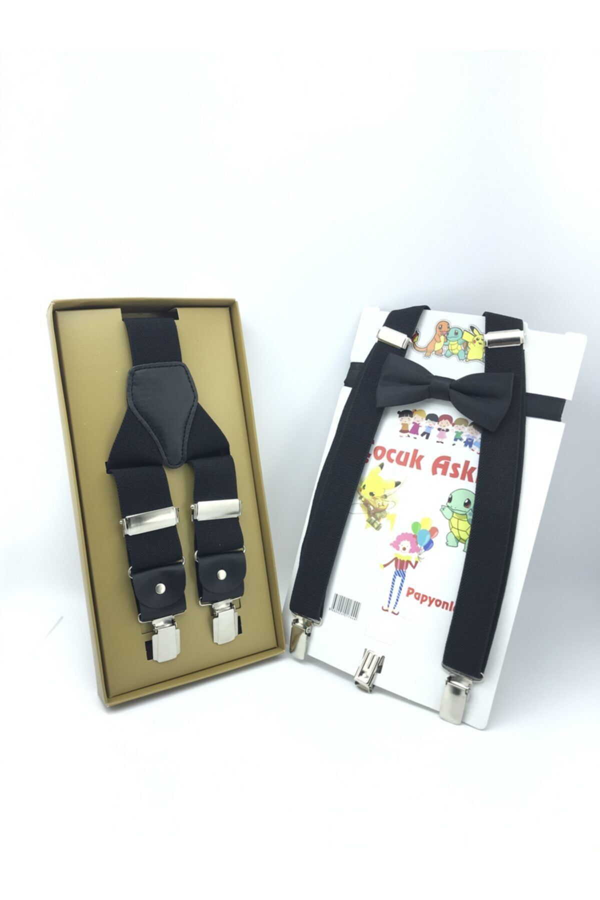 Elegans Giyim Aksesuar Unisex  Baba Oğul Takım Salopet Pantolon Askı