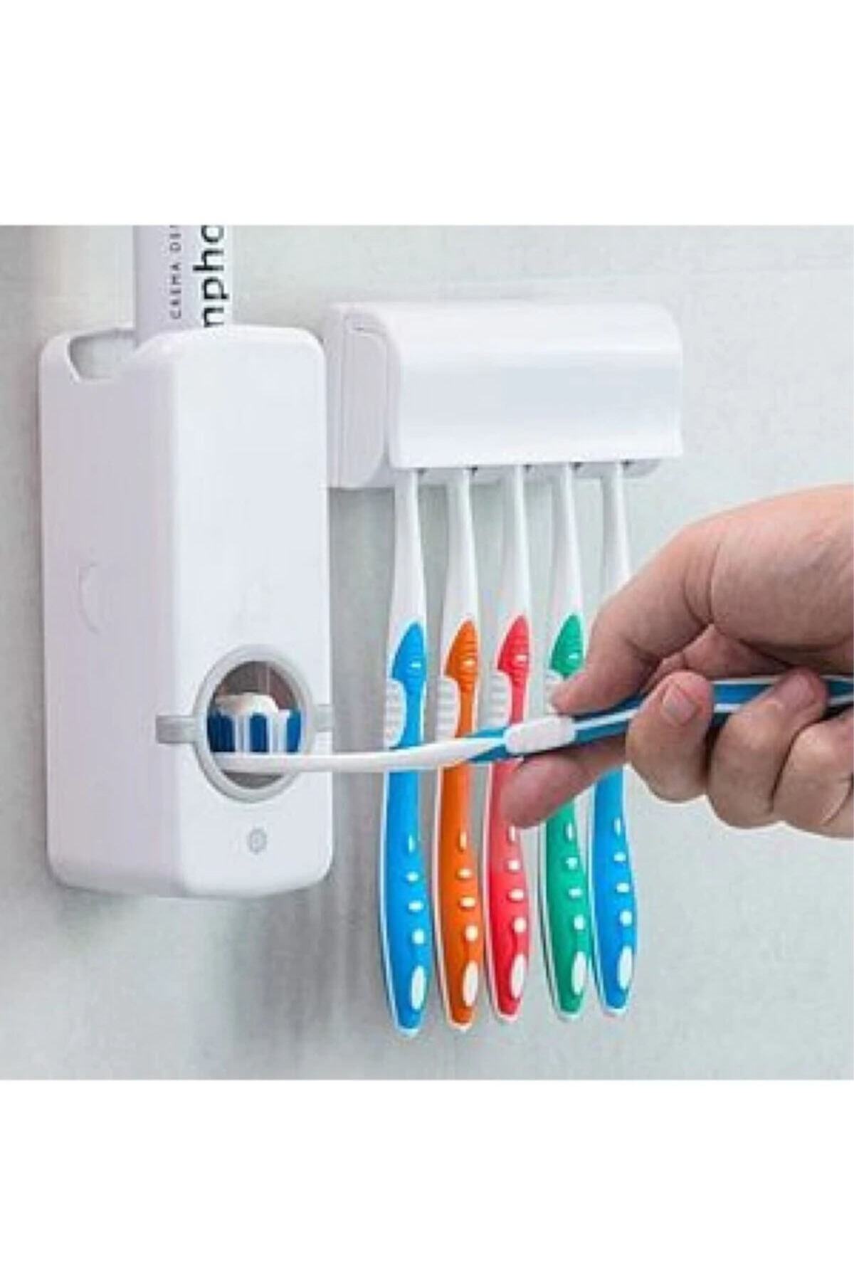 birgi Diş Macunu Sıkacağı Ve 5li Fırça Tutucu