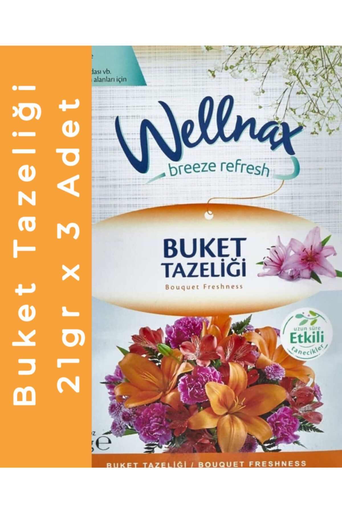 Wellnax Dolap Çekmece Kokusu Buket Tazeliği 3 Adet