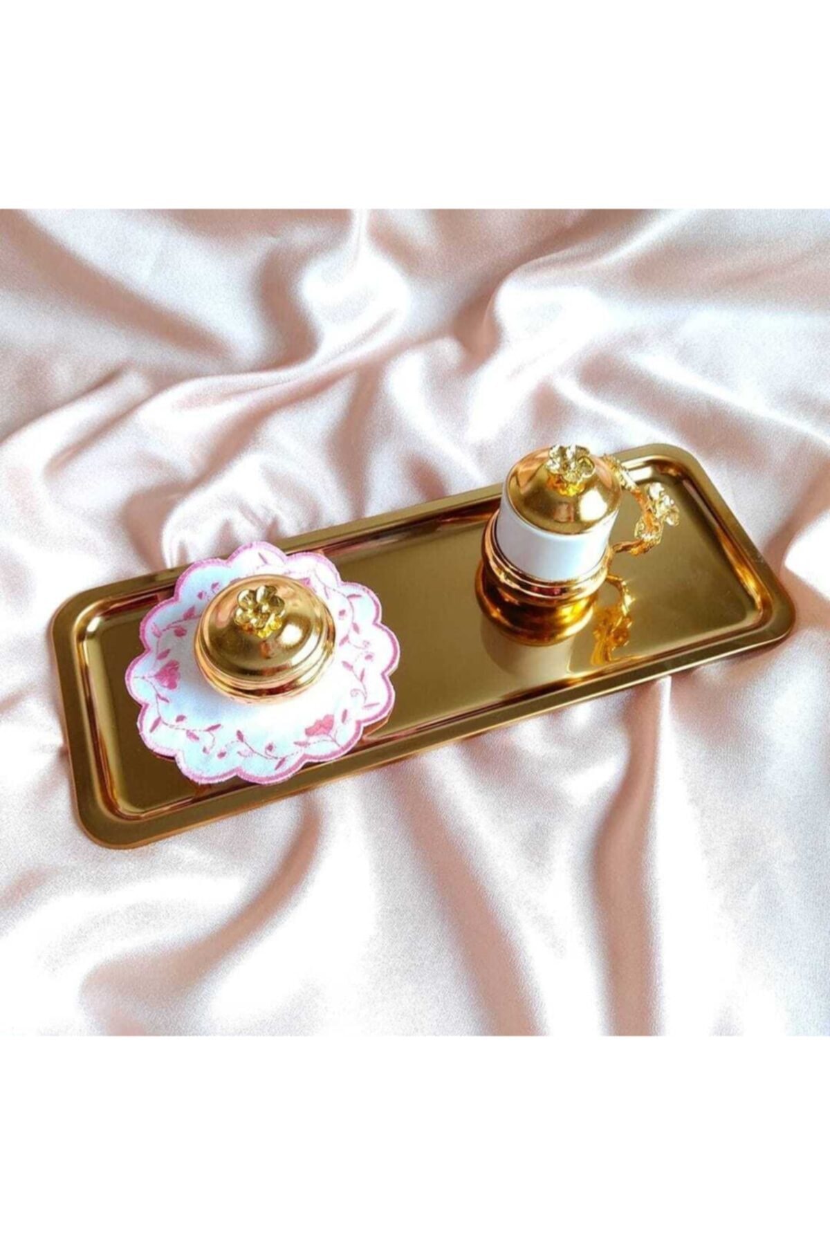 Aydın Home Açık Pembe 12.5 Cm Nakış Işlemeli Kokteyl Peçetesi Bardak Altlığı
