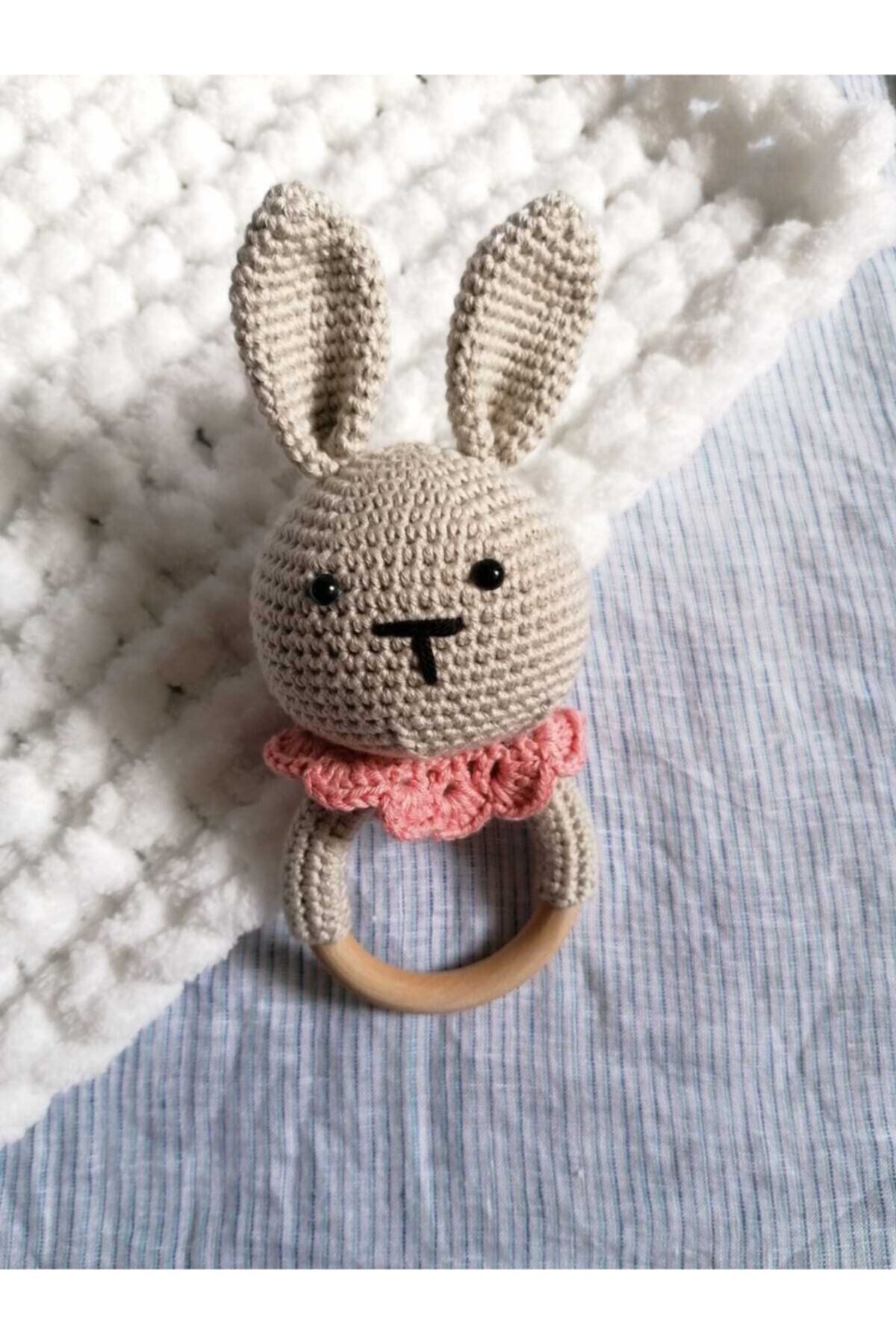 Sihirlihalka Gri Tavşan Amigurumi Dişlik