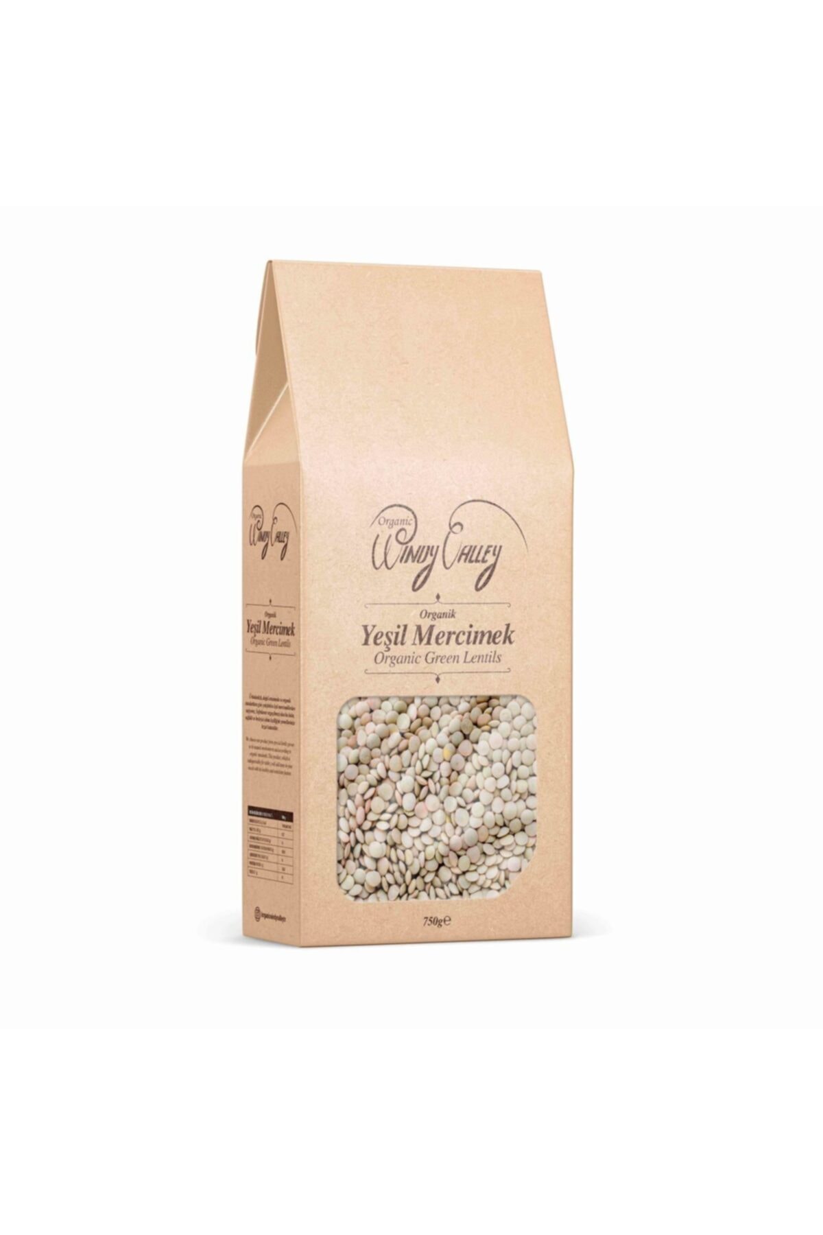 WİNDY VALLEY Organik Yeşil Mercimek (750gr)