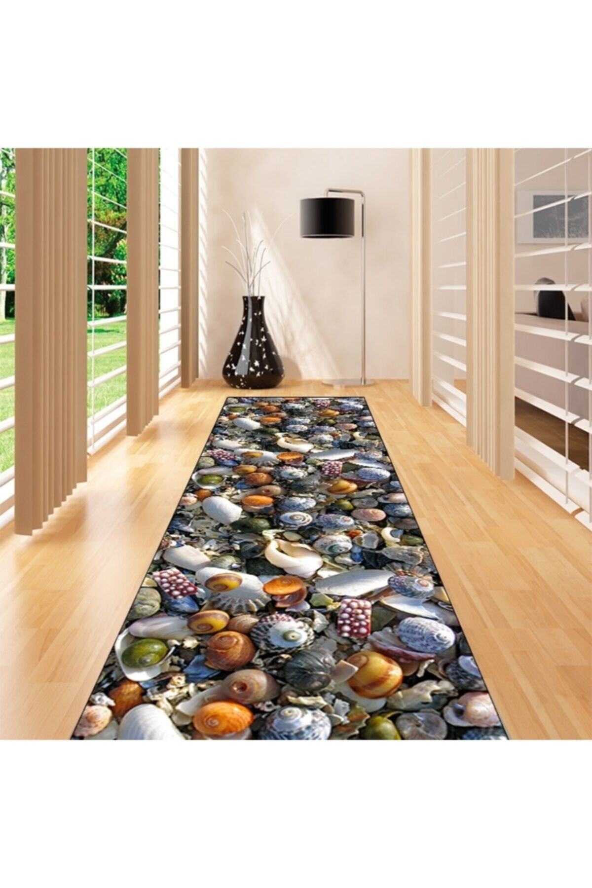Else Halı 3 Boyutlu Deniz Kabukları Yolluk 80x200